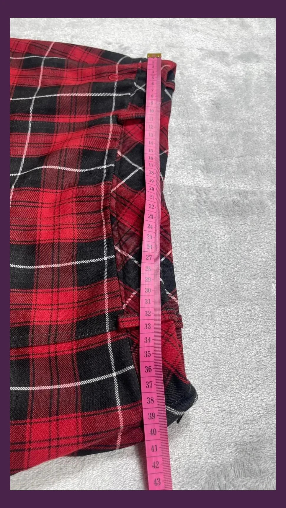 Tartan Mini Skirt Women Red Plaid Size M Schoolgirl Punk Preppy – s.Oliver – taille M / 38 / 10 5