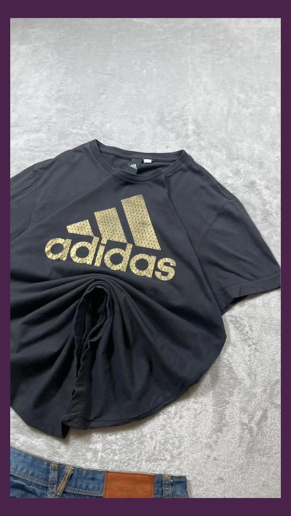 Adidas T-Shirt Men Black Gold Logo Size M Short Sleeve Graphic Casual Vintage Streetwear 00s – adidas – taille M 4