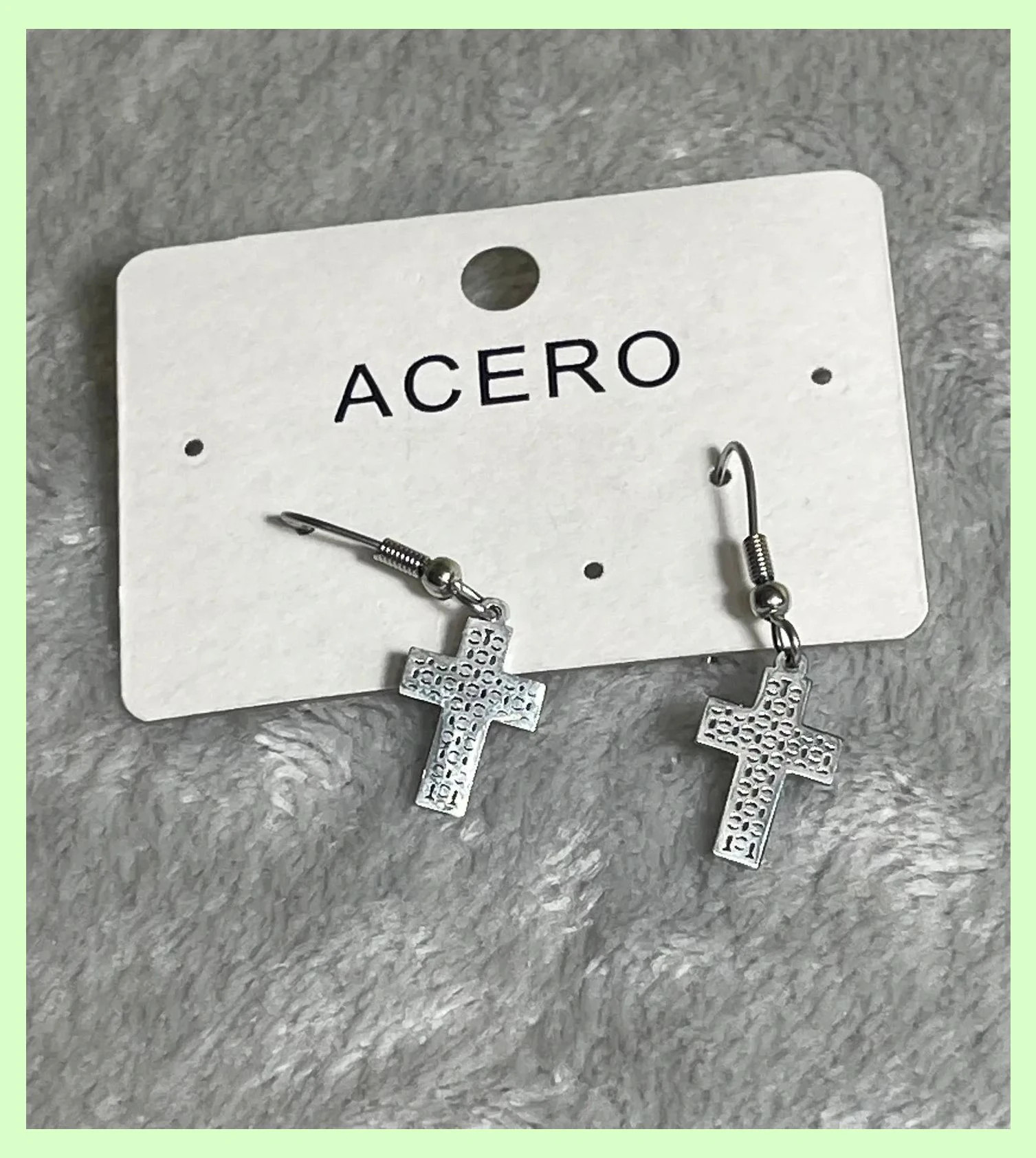 Pendientes Cruz Acero Inoxidable Plateados Estilo Minimalista Urbano Casual – Acero 2