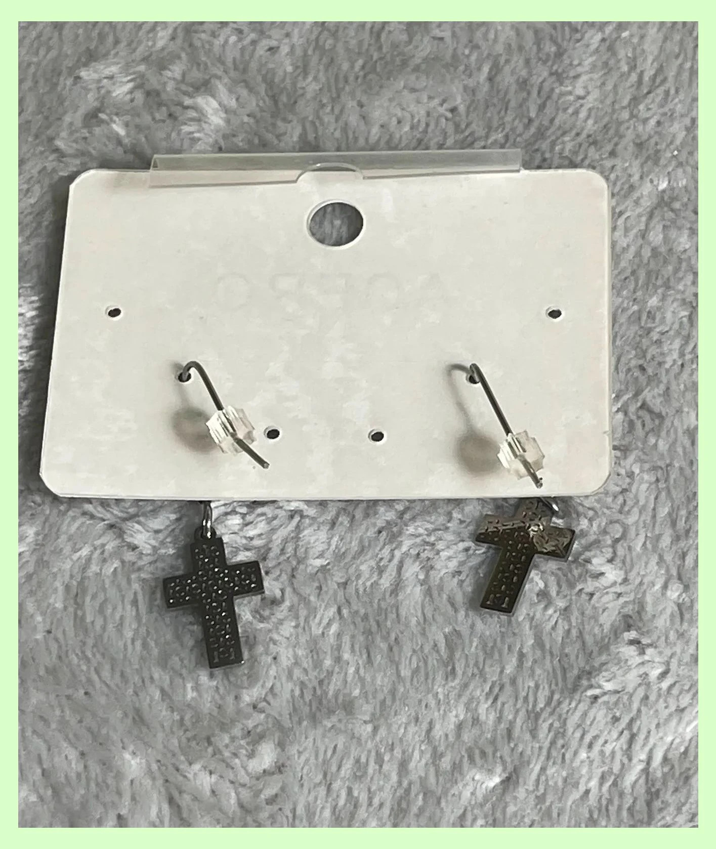Pendientes Cruz Acero Inoxidable Plateados Estilo Minimalista Urbano Casual – Acero 3