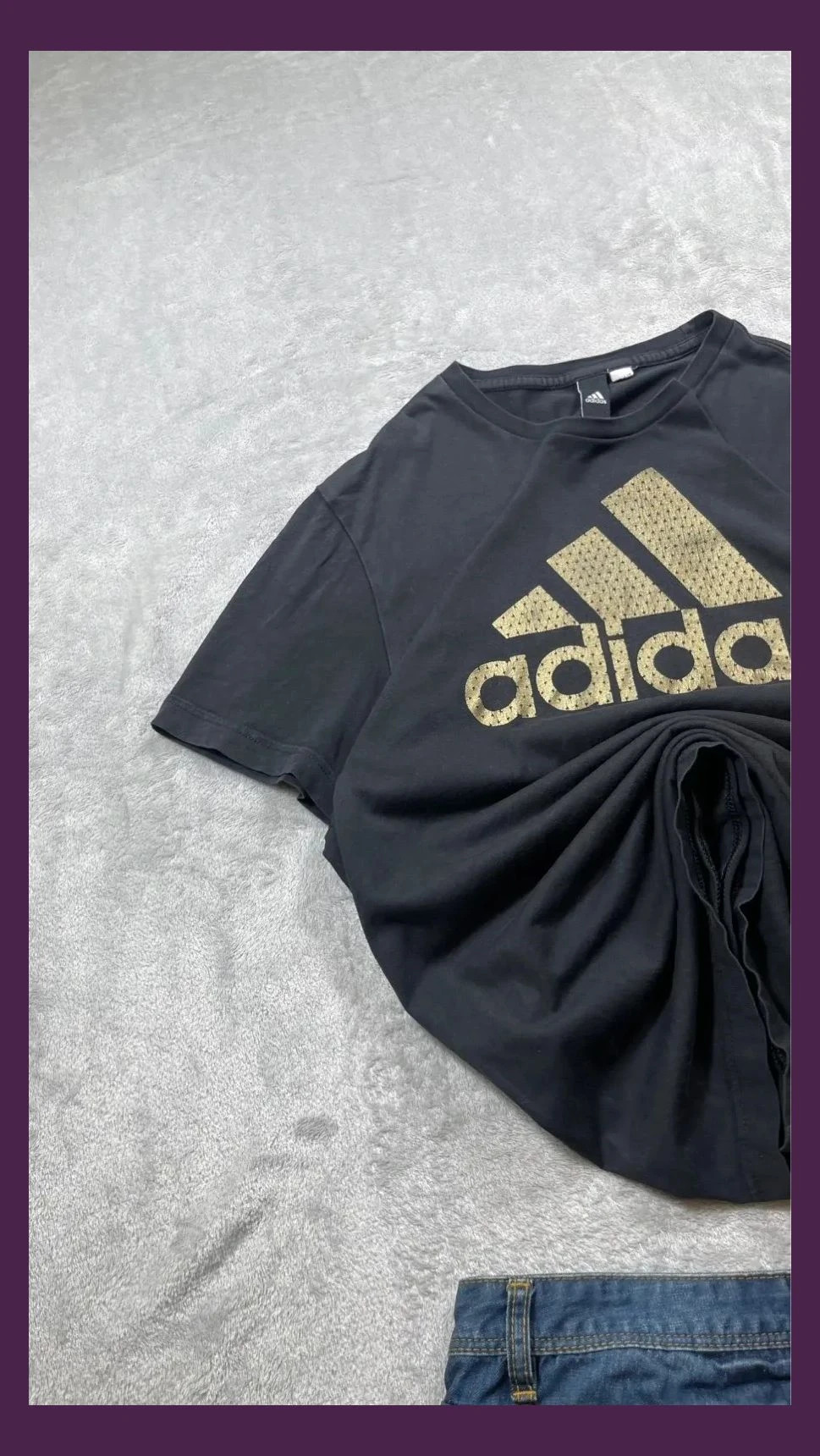 Adidas T-Shirt Men Black Gold Logo Size M Short Sleeve Graphic Casual Vintage Streetwear 00s – adidas – taille M 2