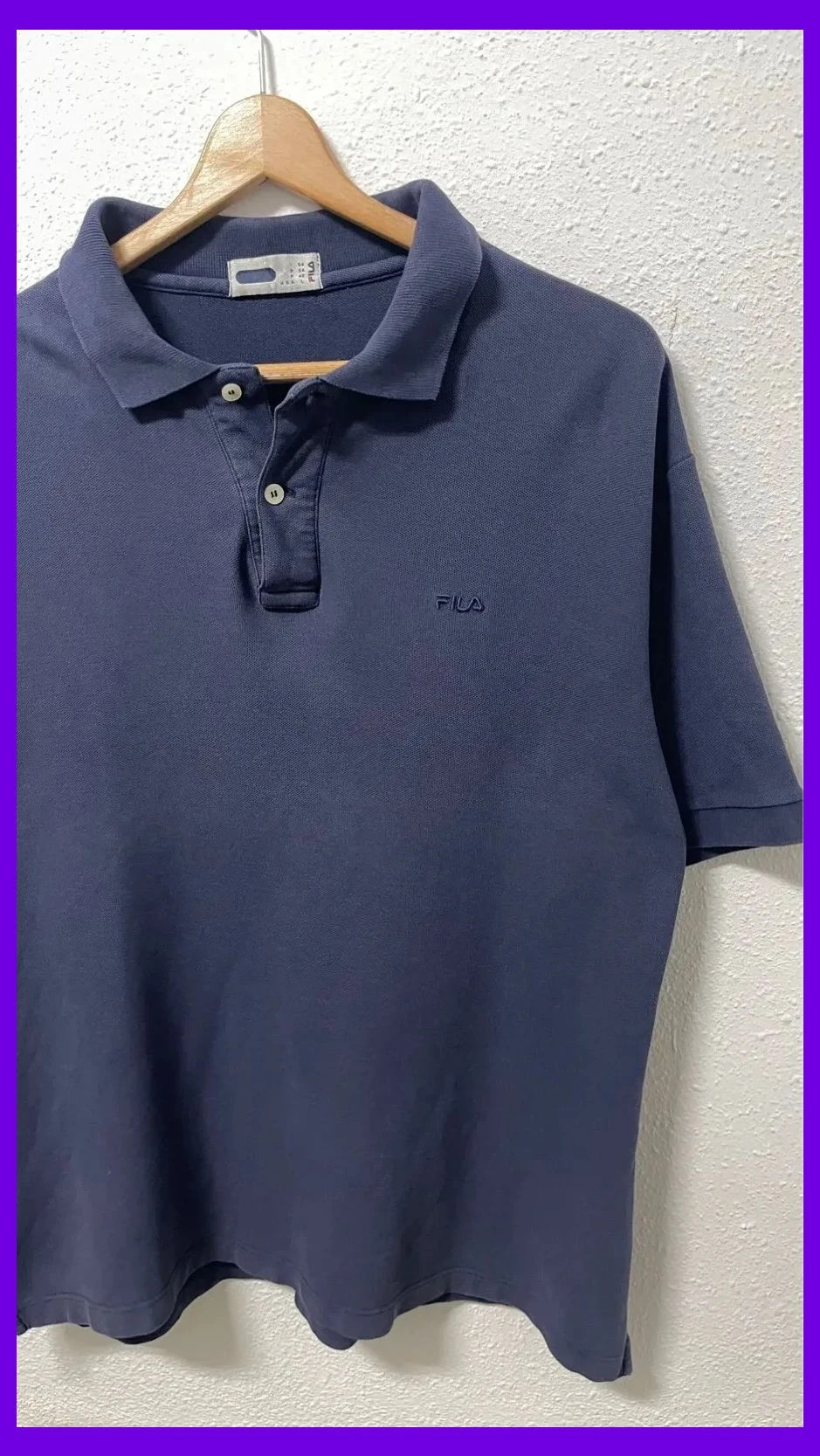 Polo Hombre Fila Azul Marino Talla XL Corte Relajado Logo Bordado Retro Sport Piqué Algodón Calidad – FILA – taille L 3
