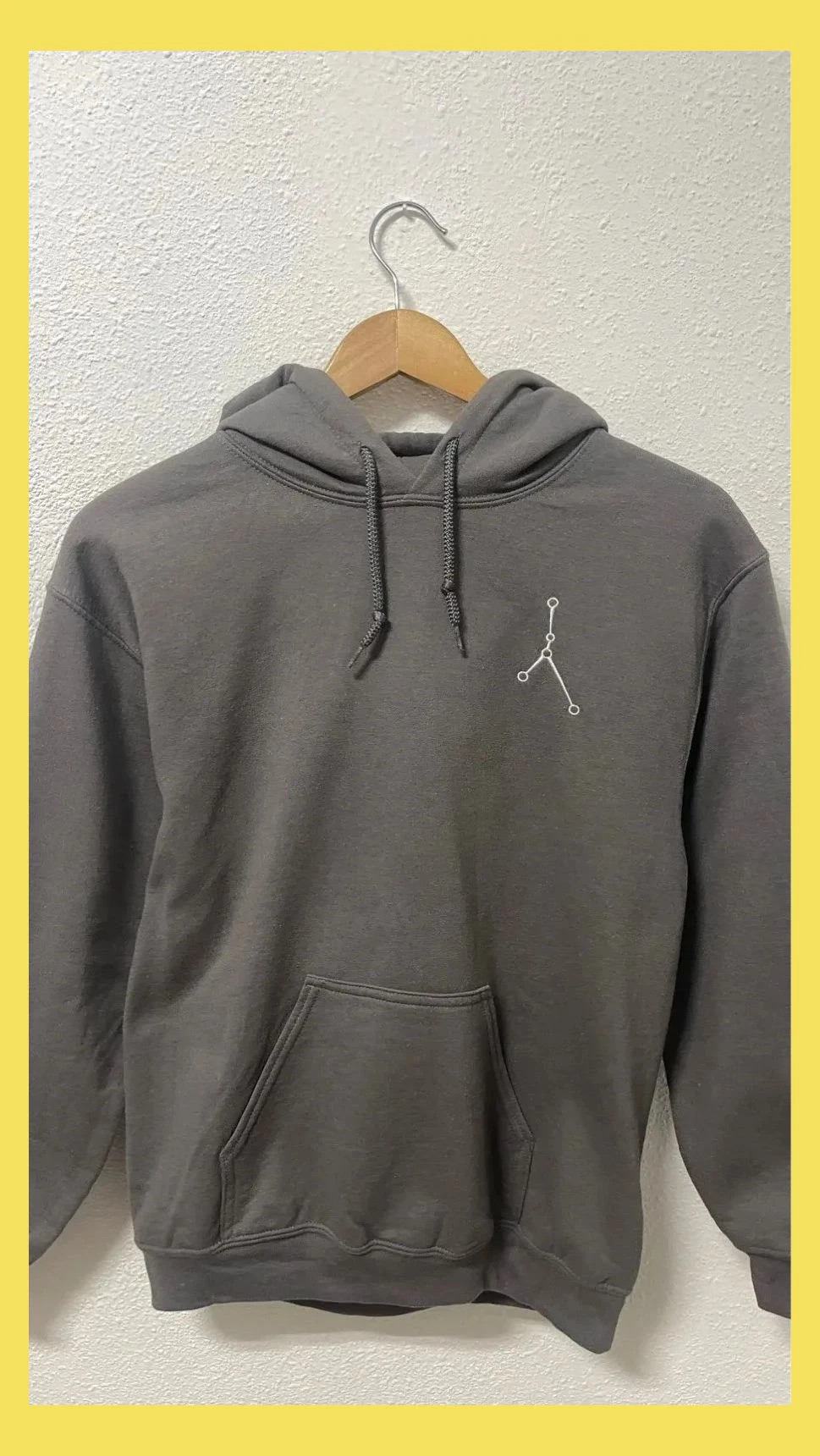 Sudadera con Capucha Gildan Gris Antracita Bordado Constelación Talla S – Gildan – taille S 3