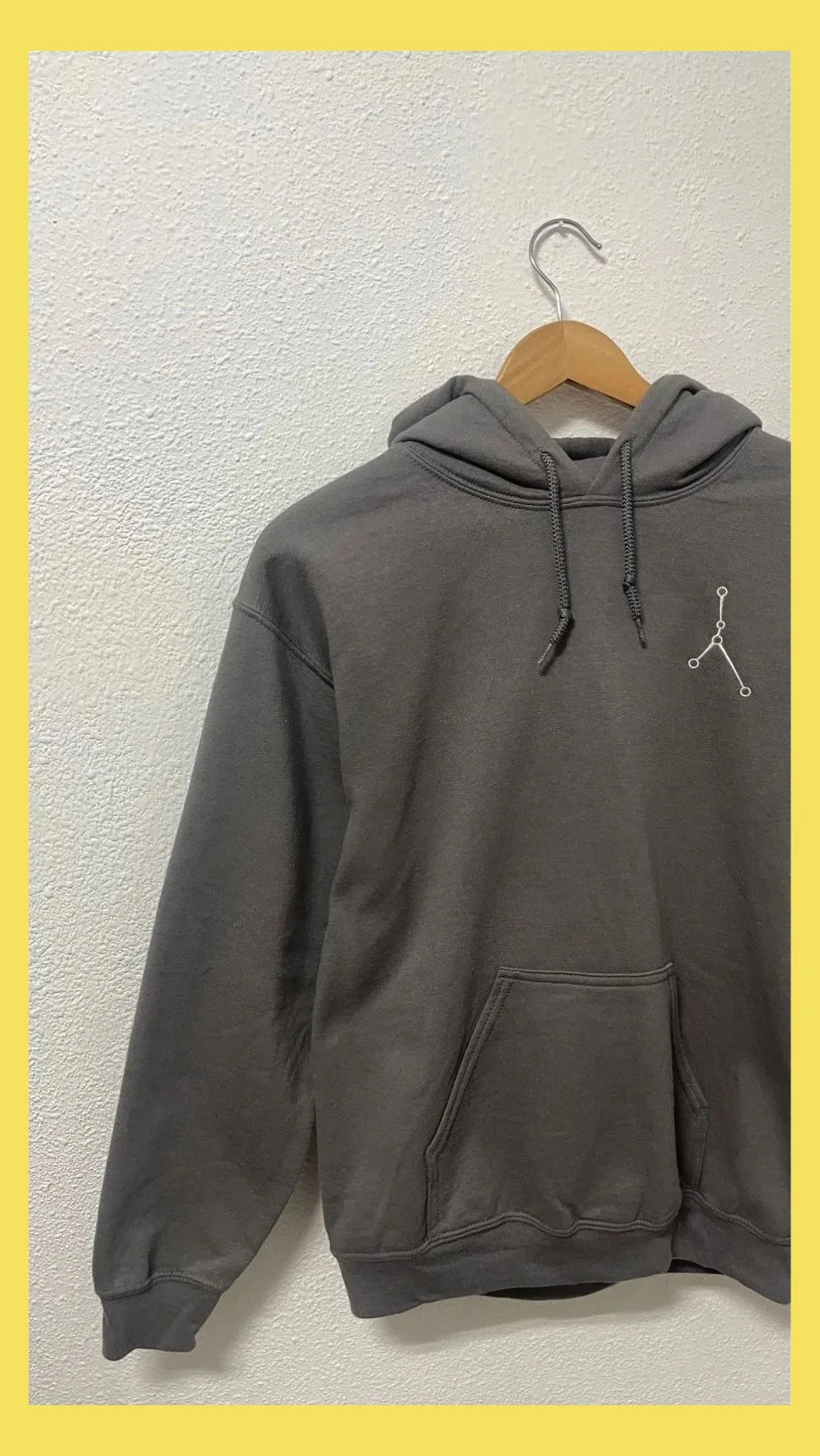 Sudadera con Capucha Gildan Gris Antracita Bordado Constelación Talla S – Gildan – taille S 2