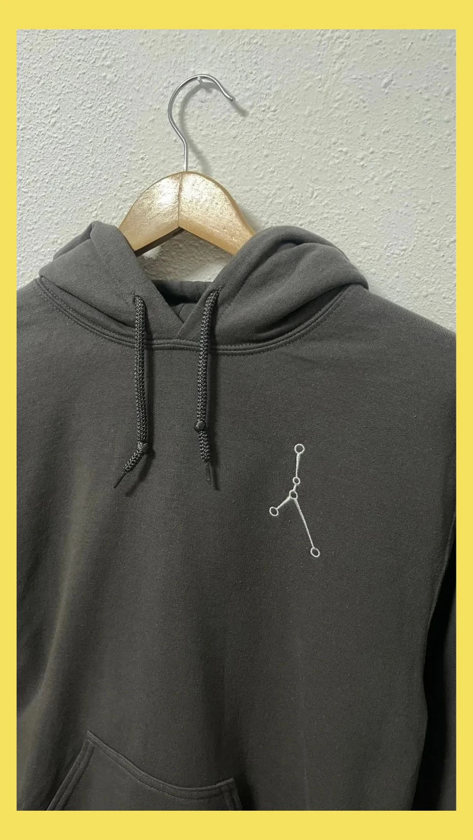Sudadera con Capucha Gildan Gris Antracita Bordado Constelación Talla S – Gildan – taille S 5
