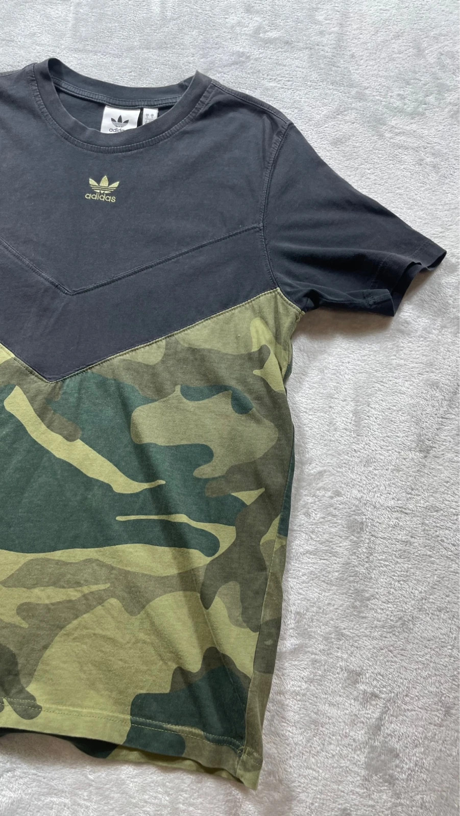 Adidas T-Shirt Camo Block Trefoil Logo Sport Urban 00s Talla S – adidas Originals – taille S 5