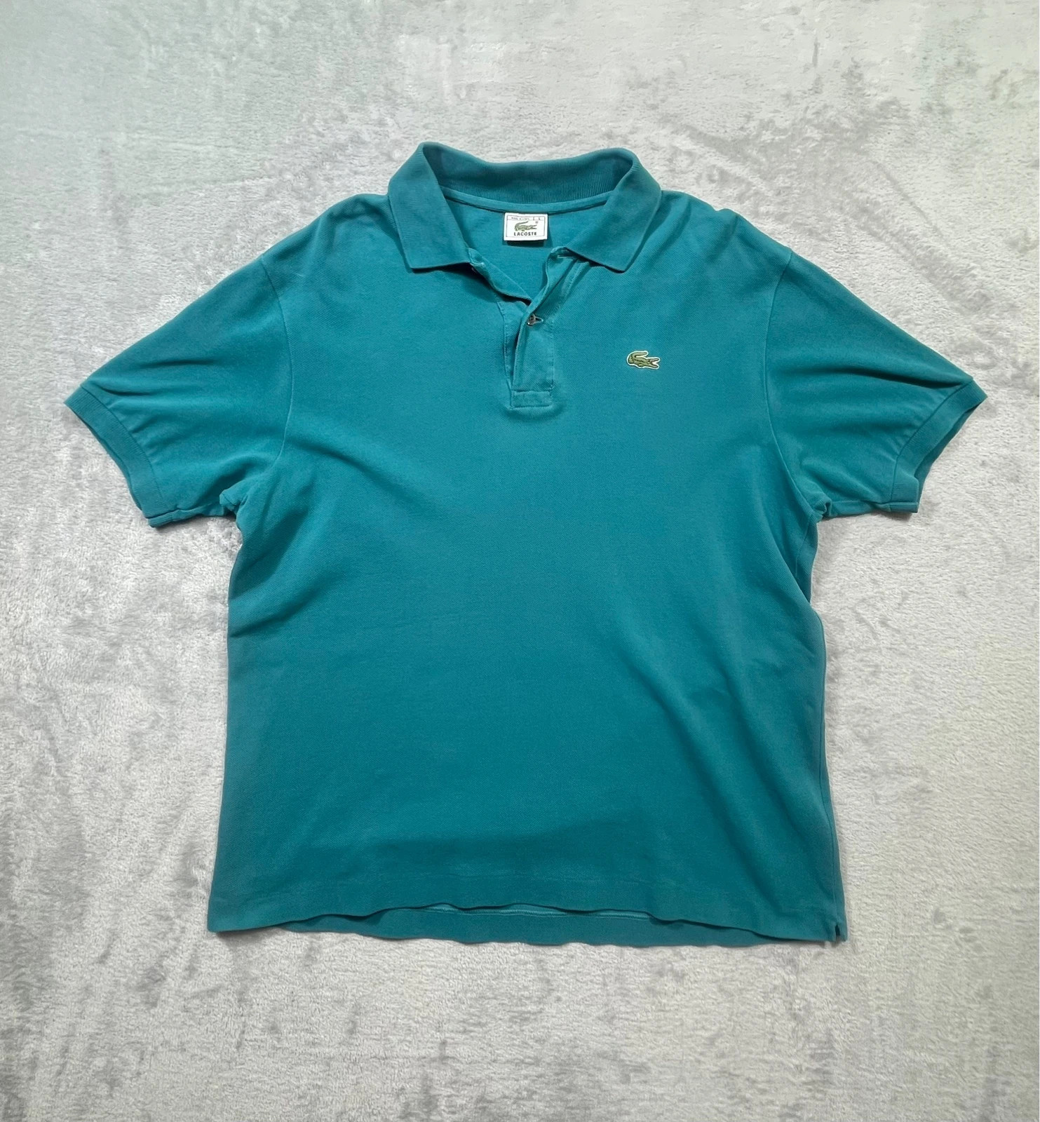Lacoste Polo Shirt Teal Green Crocodile Logo Classic vintage 00s Talla L – Lacoste – taille L 5