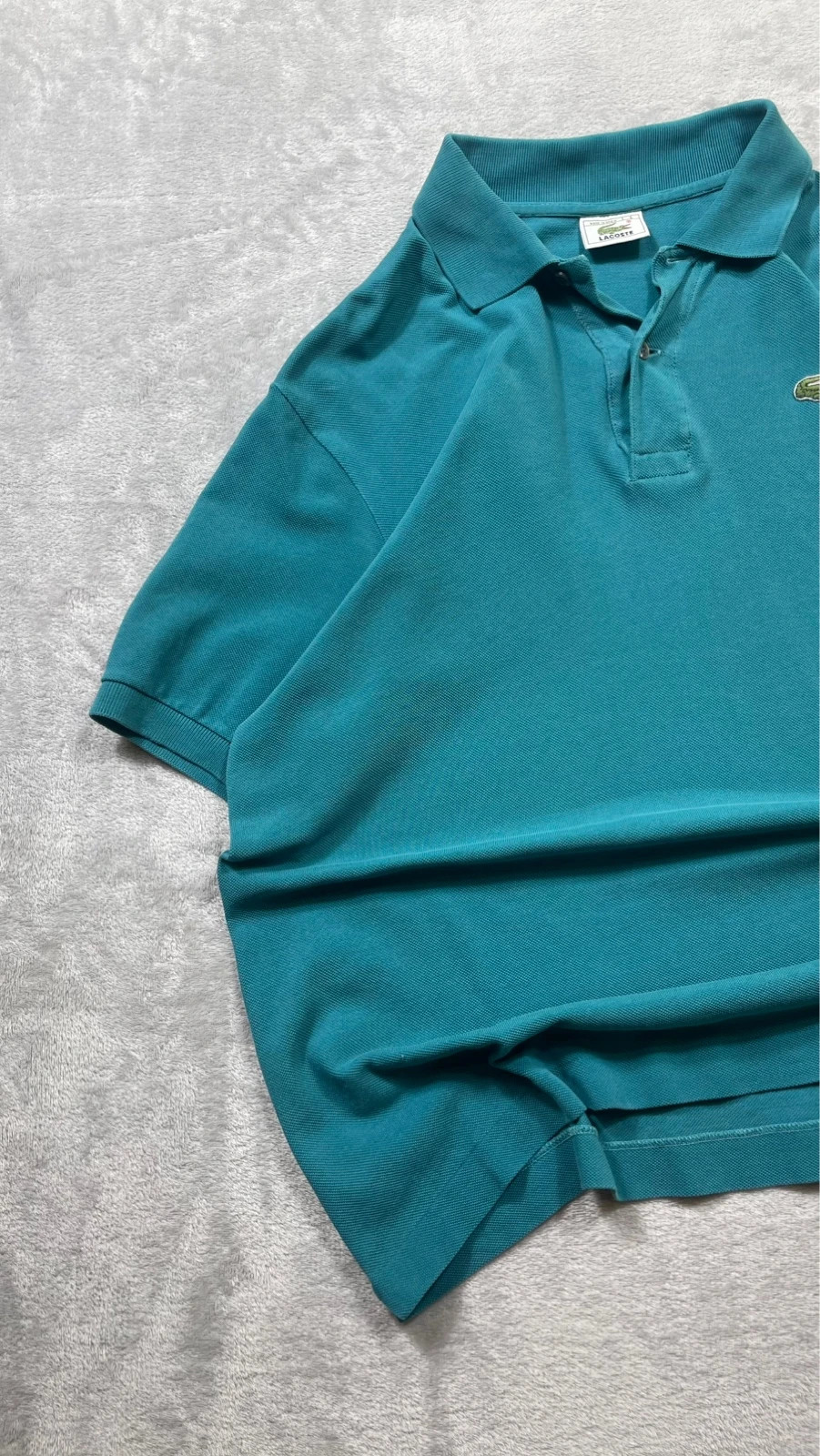 Lacoste Polo Shirt Teal Green Crocodile Logo Classic vintage 00s Talla L – Lacoste – taille L 2