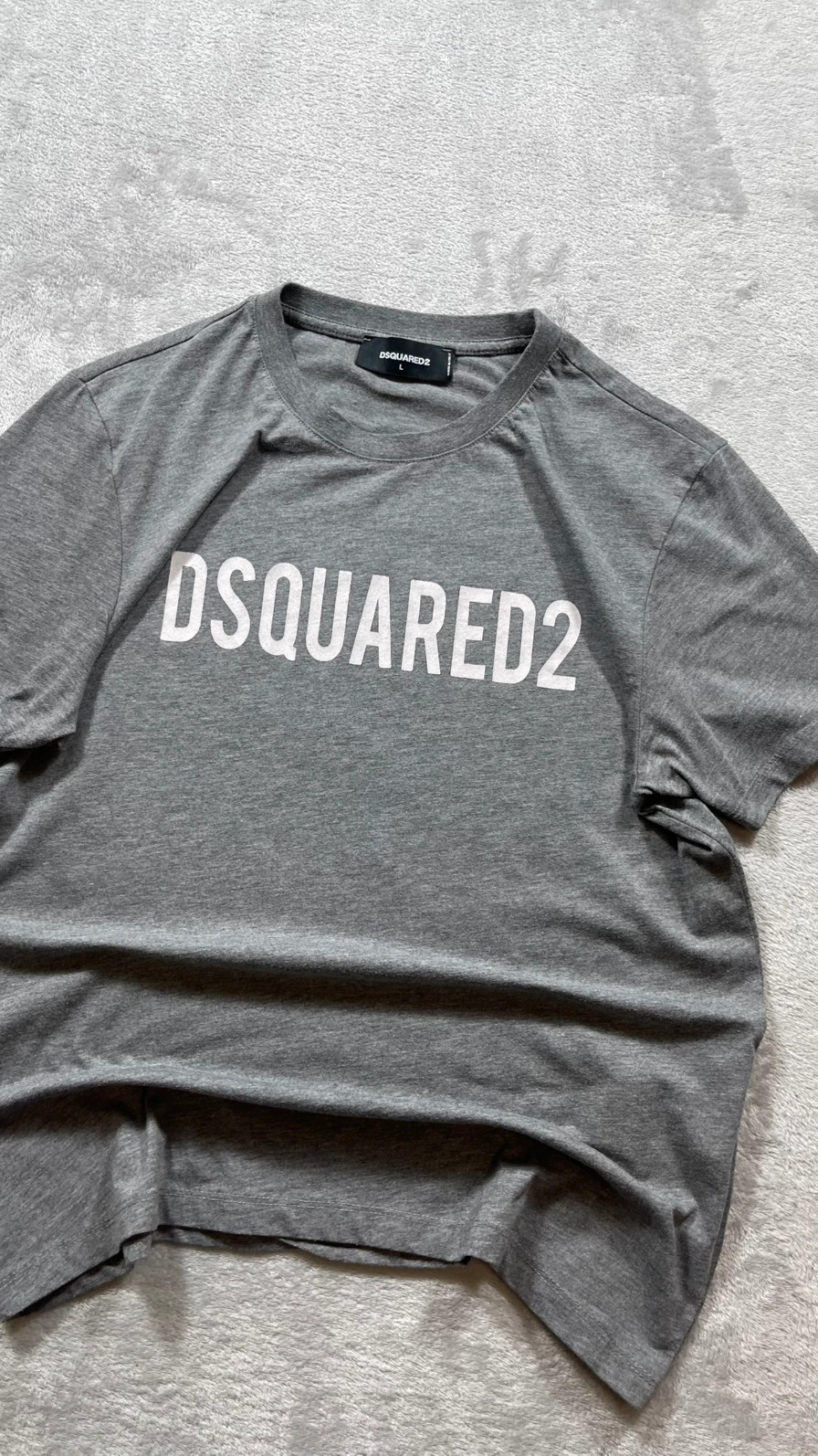 DSquared2 T-Shirt Grey Logo Print Casual Classic 00s Talla L – Dsquared2 – taille L 3