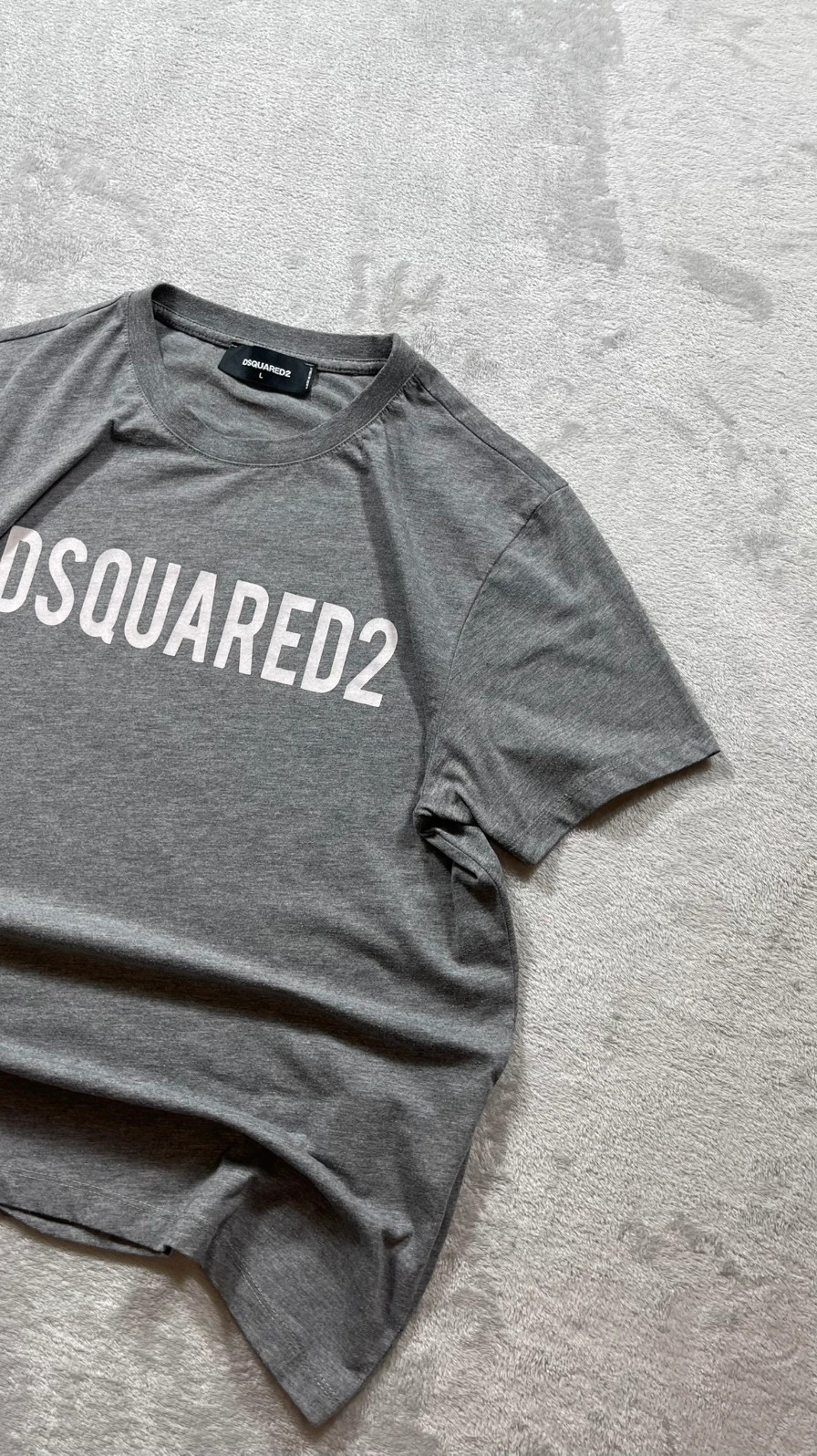 DSquared2 T-Shirt Grey Logo Print Casual Classic 00s Talla L – Dsquared2 – taille L 4