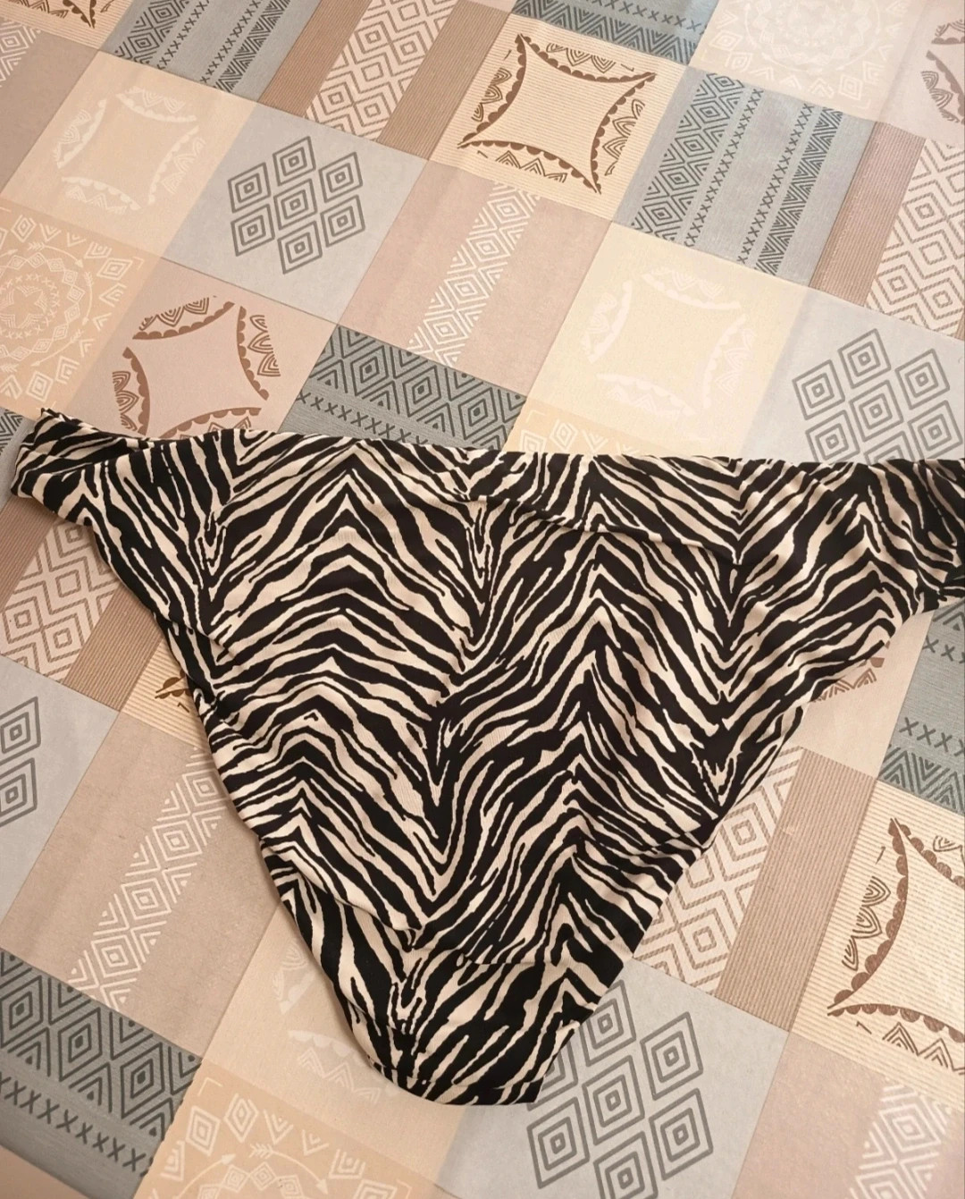 Braguita bikini de mujer con estampado cebreado. Talla 42 – Local – taille XL / 42 / 14 5