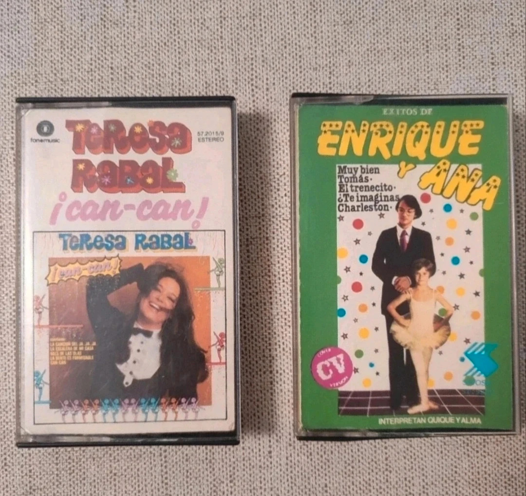 Cintas de cassette infantiles. Teresa Rabal y Enrique y Ana. En buen estado