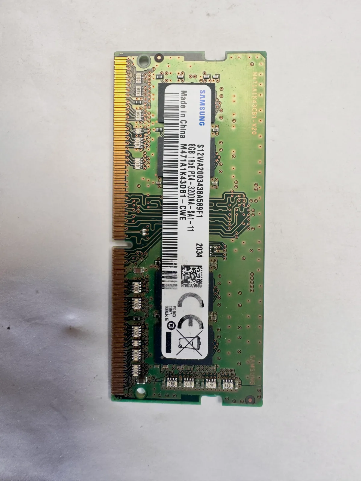 Lot de 2 barrettes Mémoire RAM Samsung - 8 Go DDR4 PC4-3200AA-SA1-11 – Samsung 3