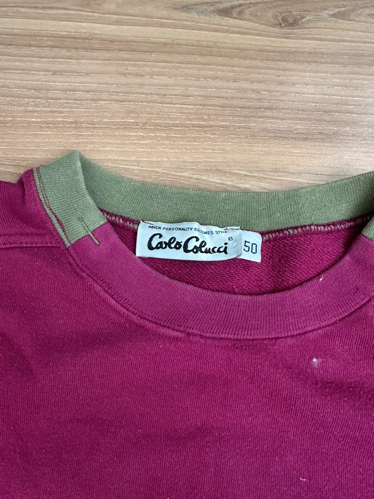 Carlo Colucci Vintage Sweatshirt 🍇 Gr. 50 (M/L) Weinrot / Beere – Carlo Colucci – taille M 3