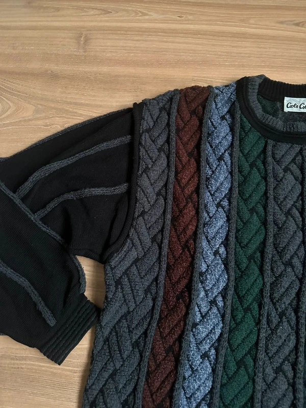 Original Carlo Colucci Vintage 3D Strickpullover | Top Zustand – Carlo Colucci – taille L 3