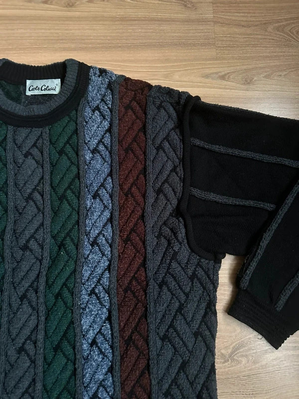 Original Carlo Colucci Vintage 3D Strickpullover | Top Zustand – Carlo Colucci – taille L 2