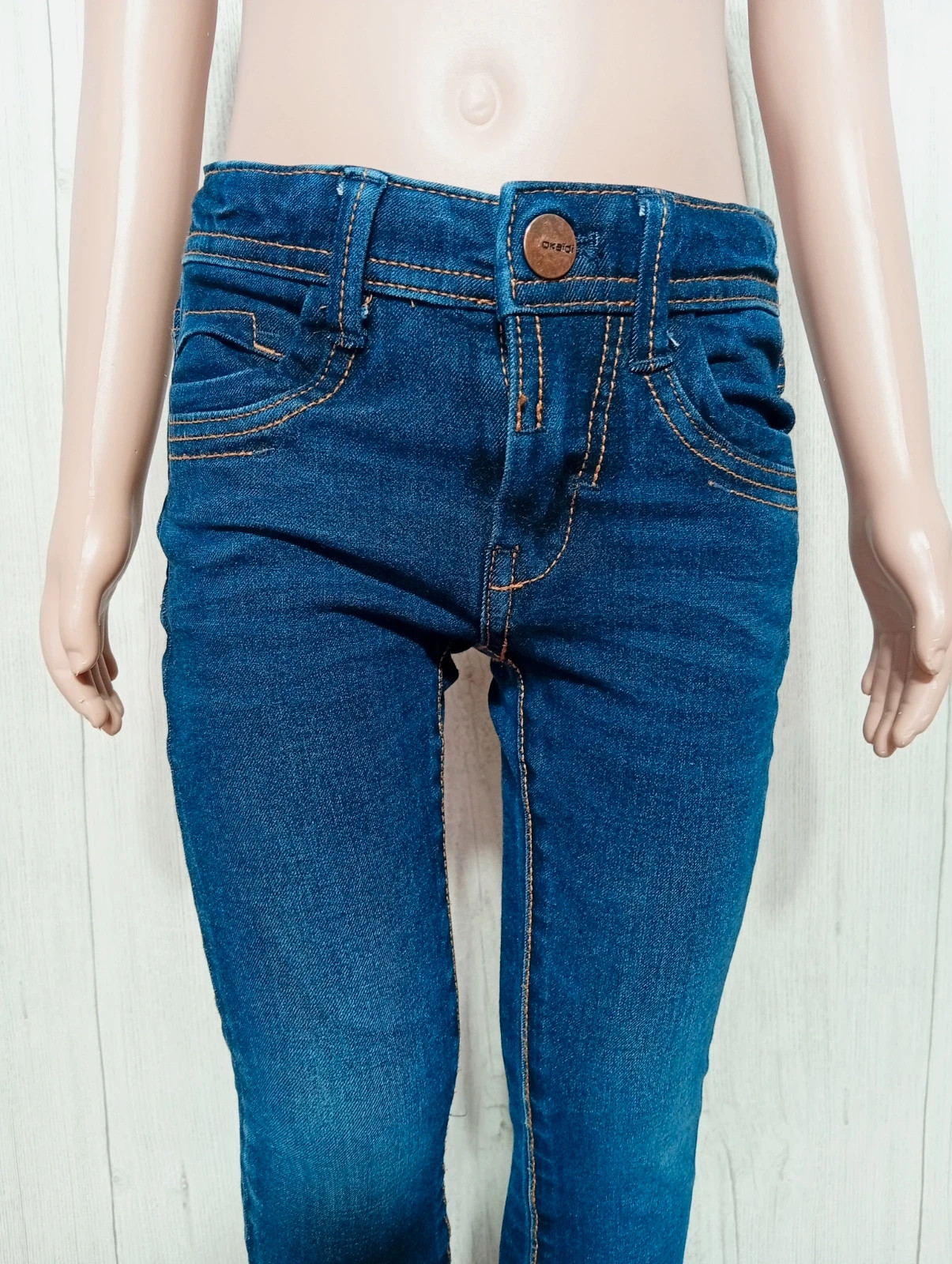 Jeans skinny fille - taille 4 ans (104 cm) - okaidi - couleur marine – Okaïdi – taille 4 ans / 104 cm 2