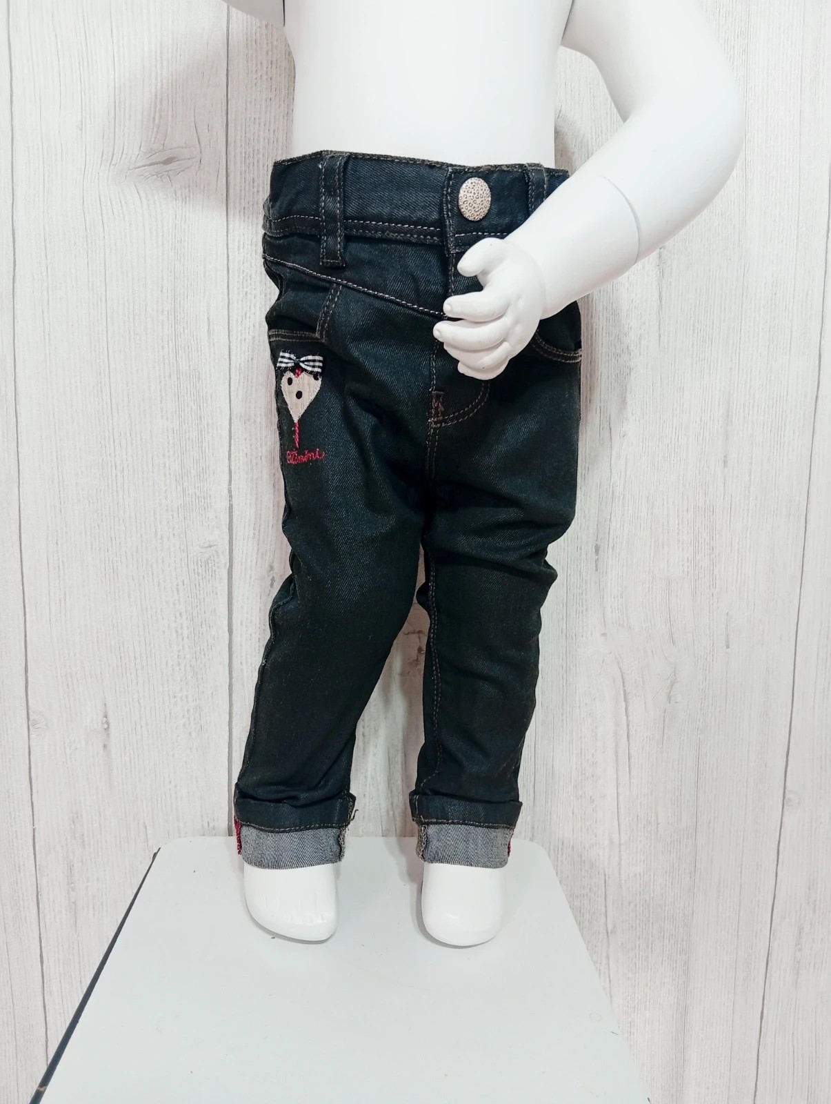 Jeans fille - taille 12 mois (74 cm) - catimini - couleur noir