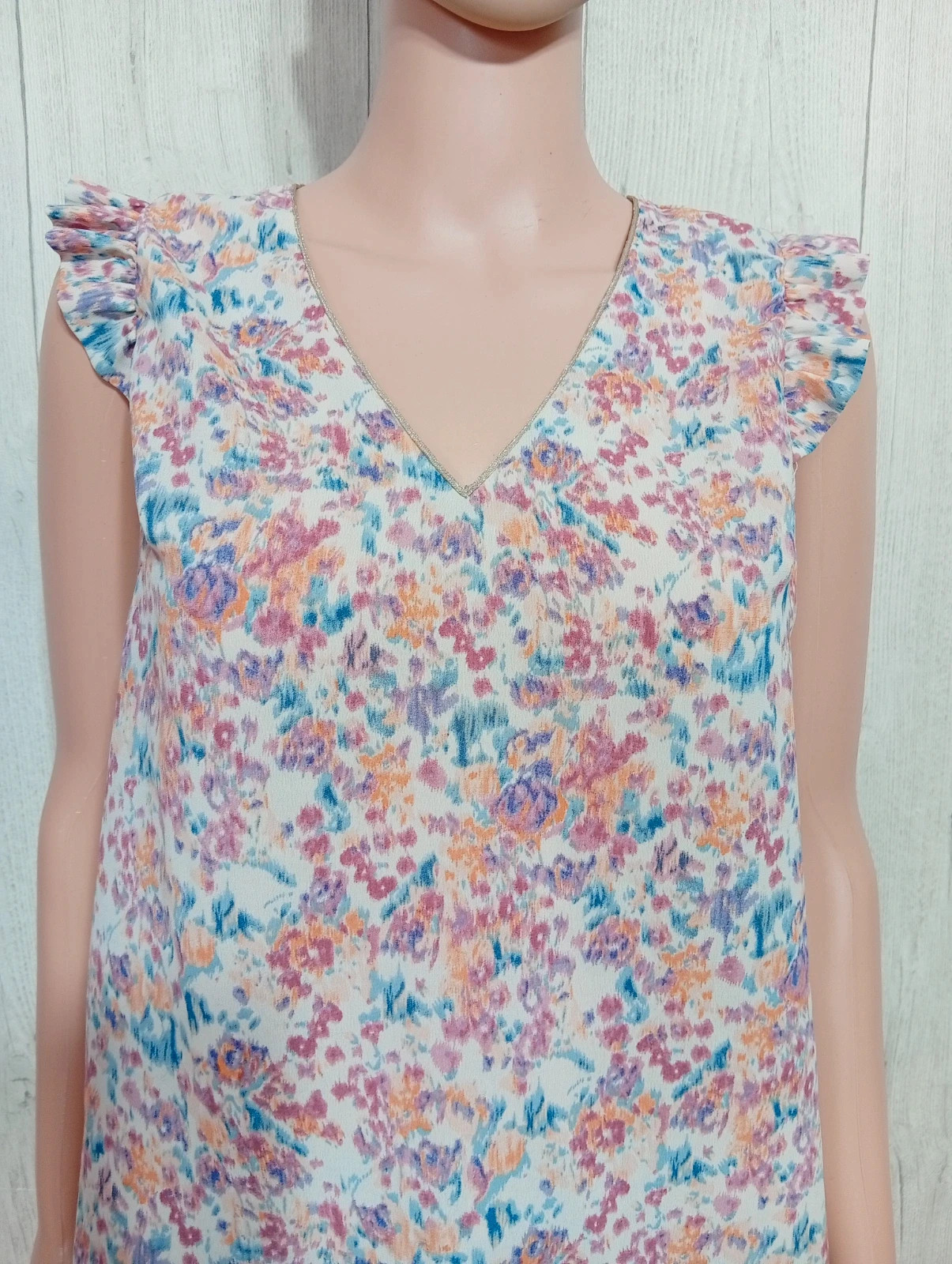Blouse sans manches imprimé floral femme- taille M/38 - Emma ella - couleur multicolore – Emma & Ella – taille M / 38 / 10 2
