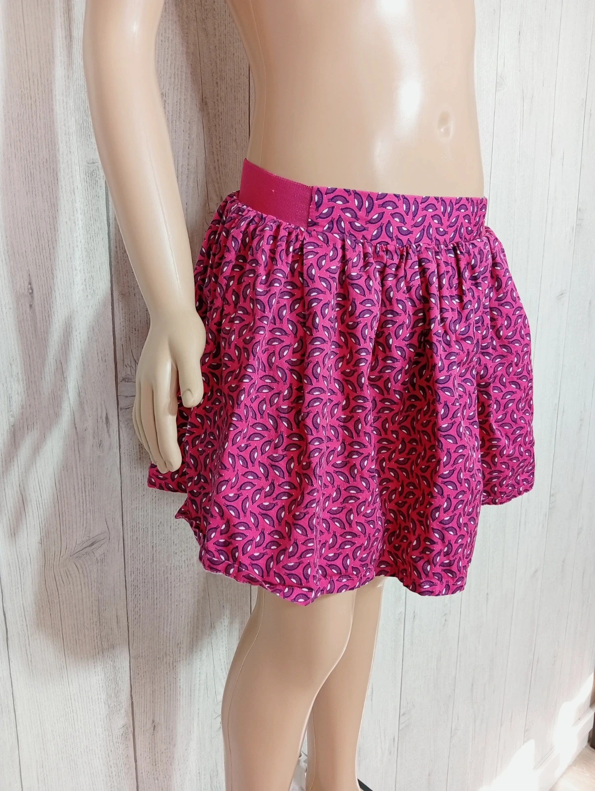 Jupe imprime a taille élastique fille-taille 8 ans (128 cm)-okaidi-couleur fushia – Okaïdi – taille 8 ans / 128 cm 2