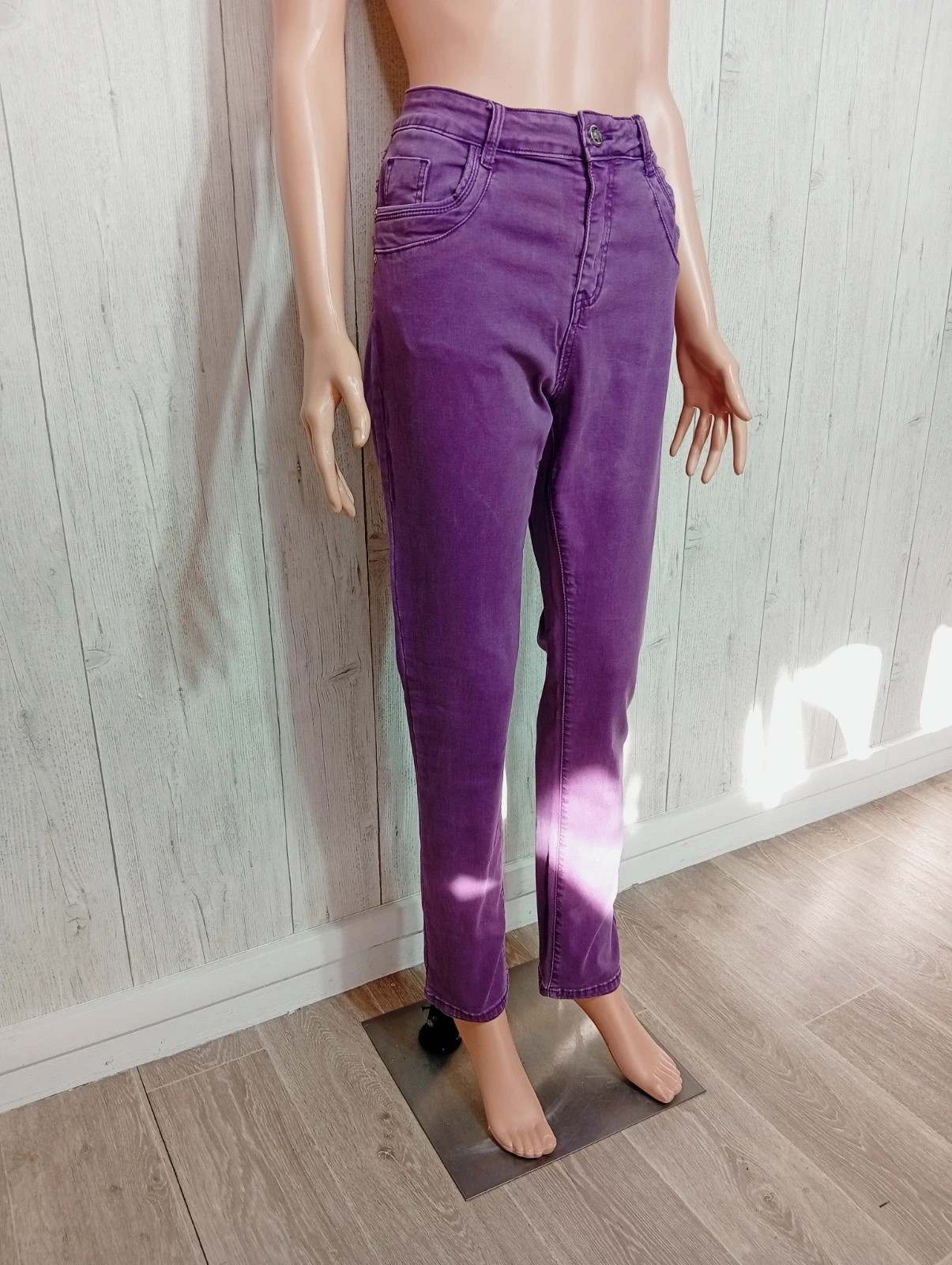 Jeans skinny femme - taille L/40- karostar - couleur violet – KAROSTAR – taille L / 40 / 12 4