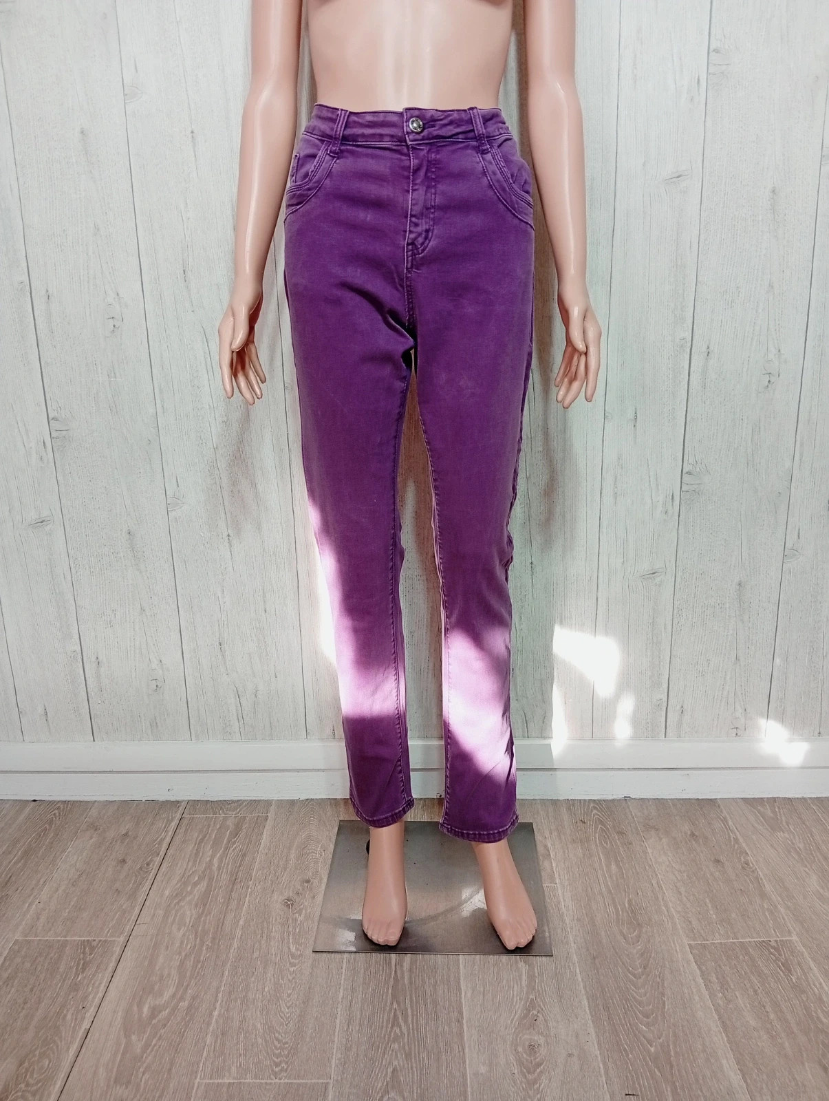 Jeans skinny femme - taille L/40- karostar - couleur violet – KAROSTAR – taille L / 40 / 12