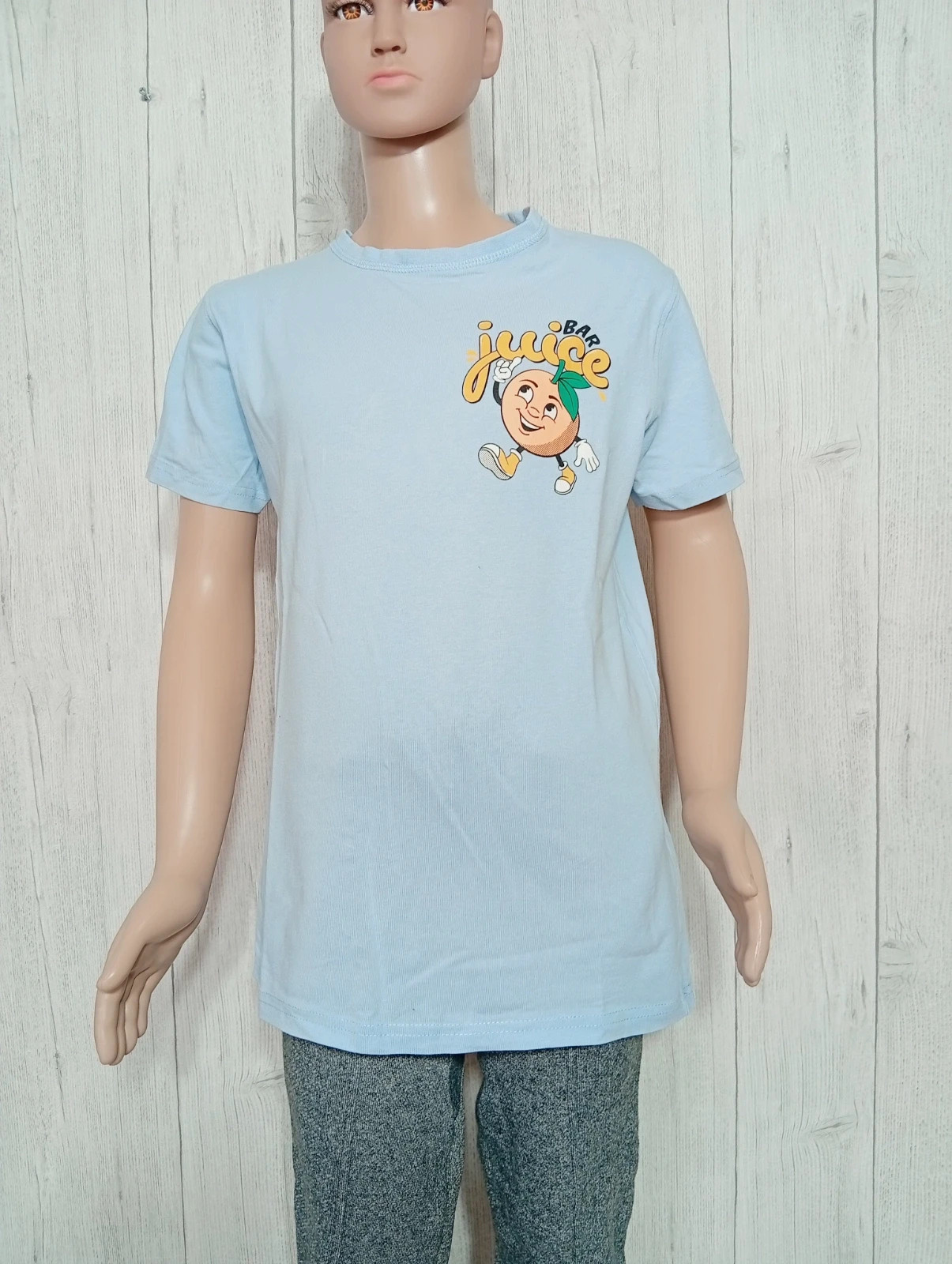 T-shirt imprimé manches courtes garcon - taille 11/12 ans (146/152 cm) - zeeman - couleur bleu clair – Zeeman – taille 11 ans / 146 cm