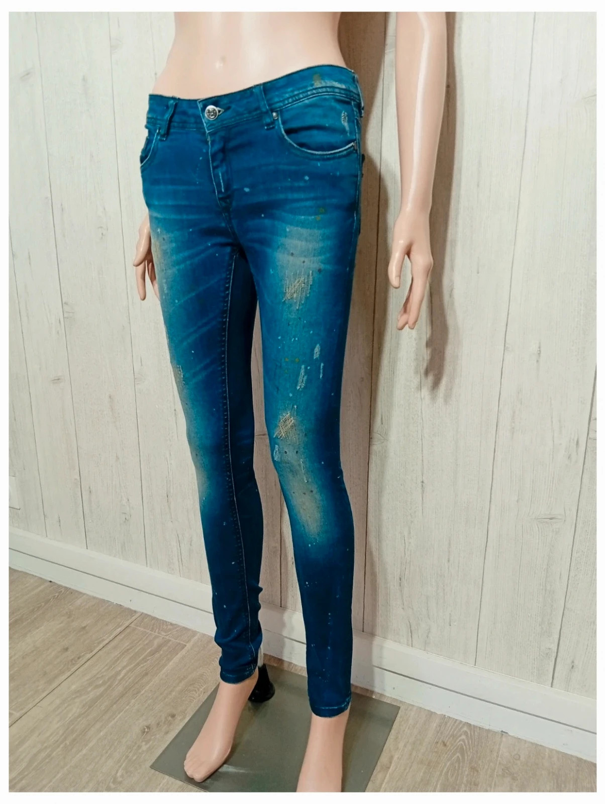 Jeans slim femme-taille S/36 - kaporal - couleur marine – Kaporal – taille S / 36 / 8 5