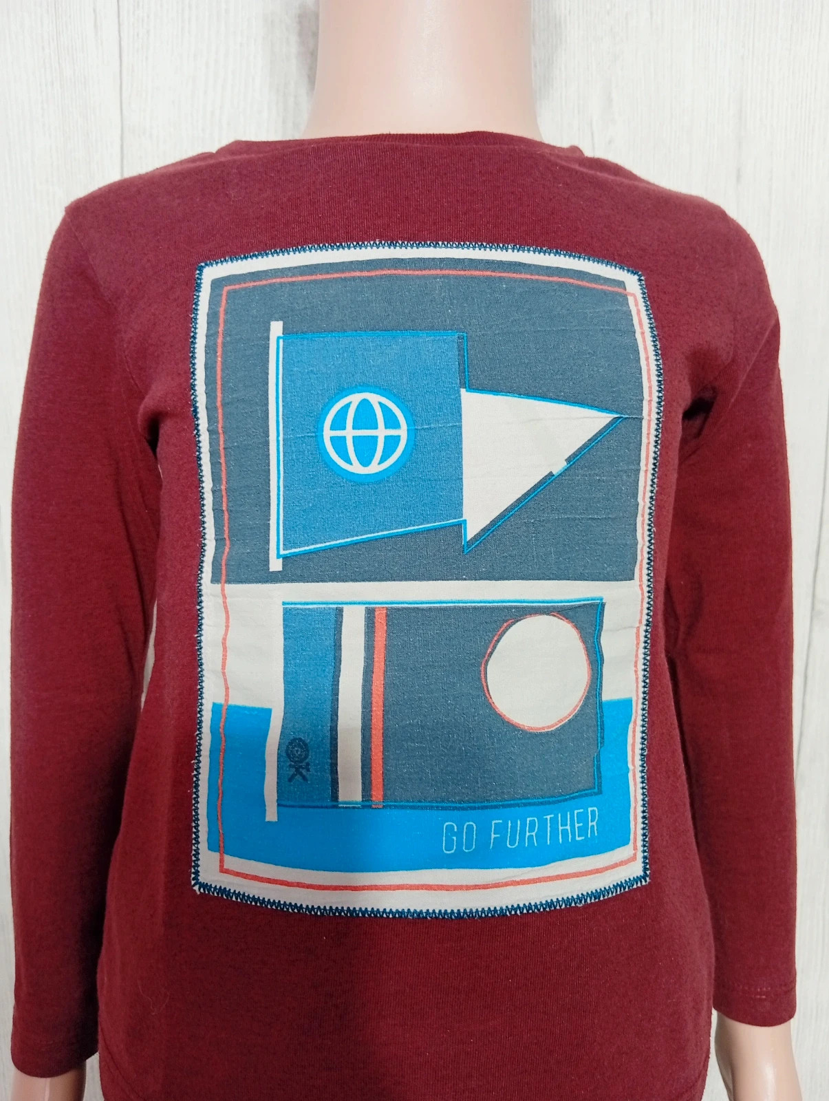 T-shirt imprimé manches longues garcon - taille 3 ans (98 cm) - okaidi - couleur bordeaux – Okaïdi – taille 3 ans / 98 cm 2