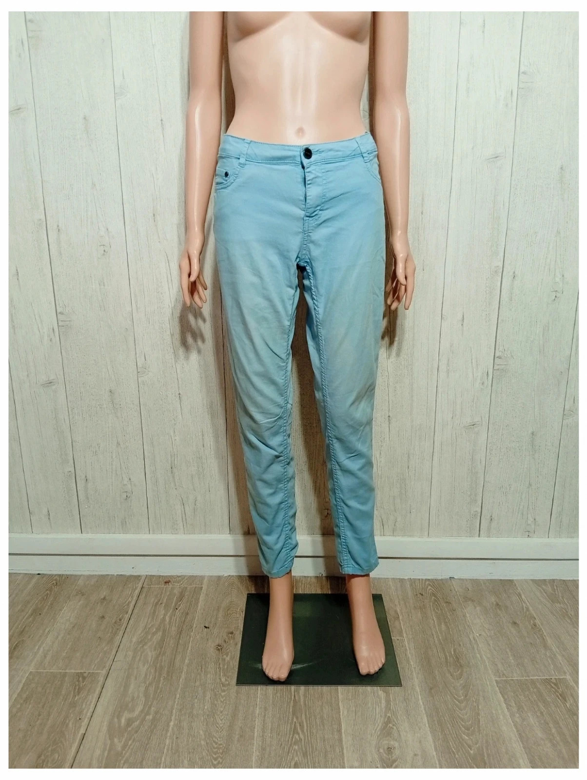 Pantalon skinny femme - taille L/40 - pimkie - couleur bleu clair – Pimkie – taille L / 40 / 12
