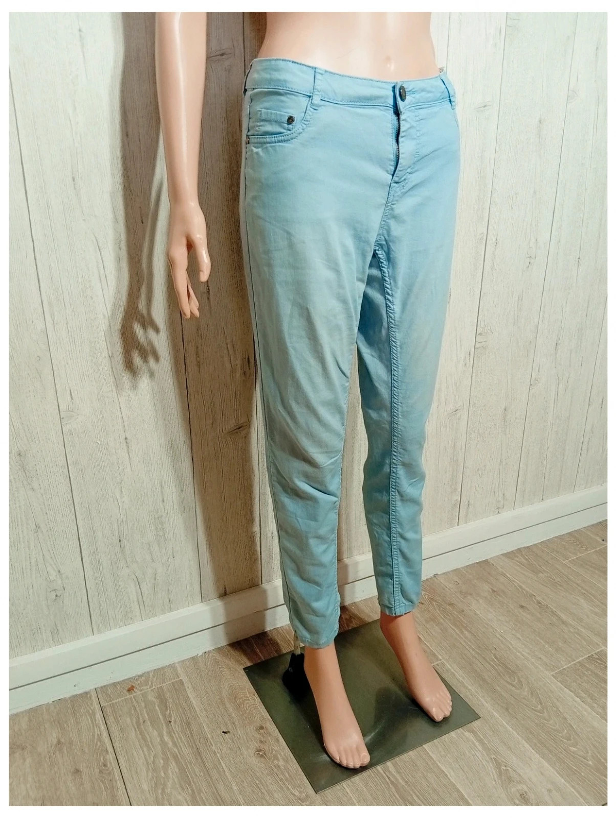 Pantalon skinny femme - taille L/40 - pimkie - couleur bleu clair – Pimkie – taille L / 40 / 12 4
