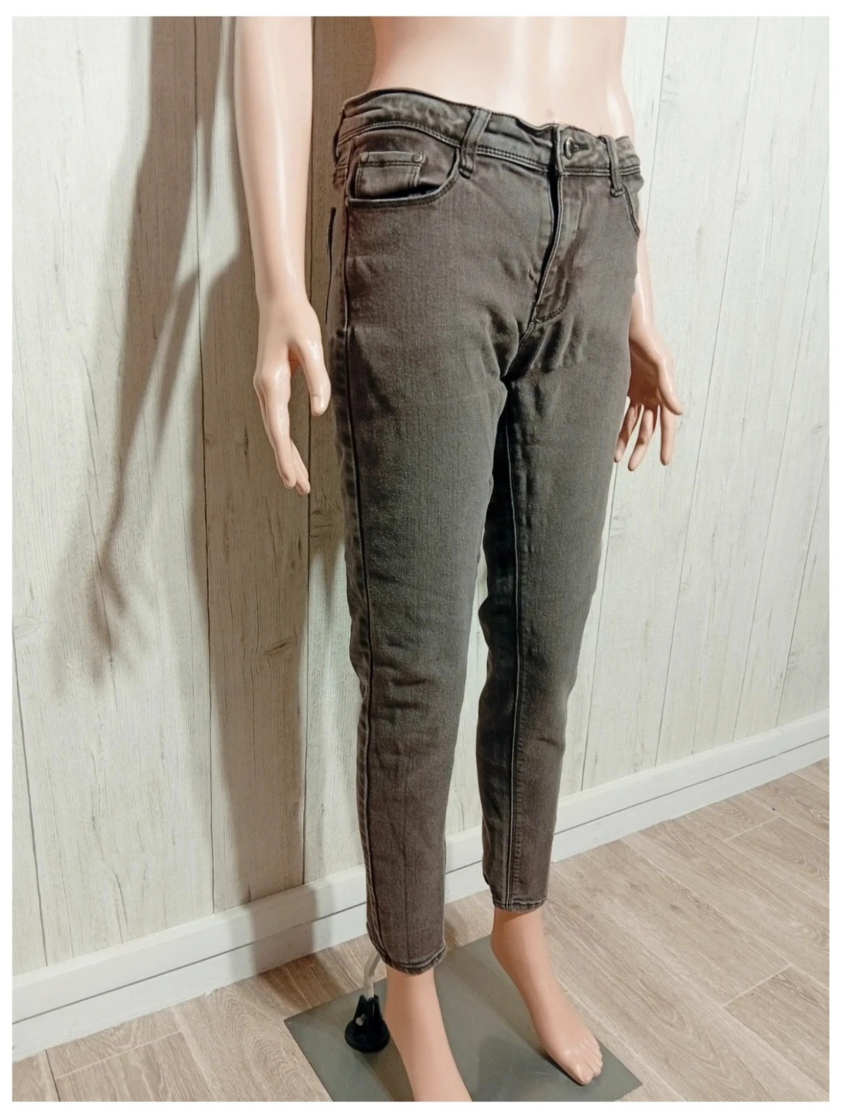 Jeans skinny femme - taille L/40 -dele denim - couleur marron – Dele-Denim – taille L / 40 / 12 4