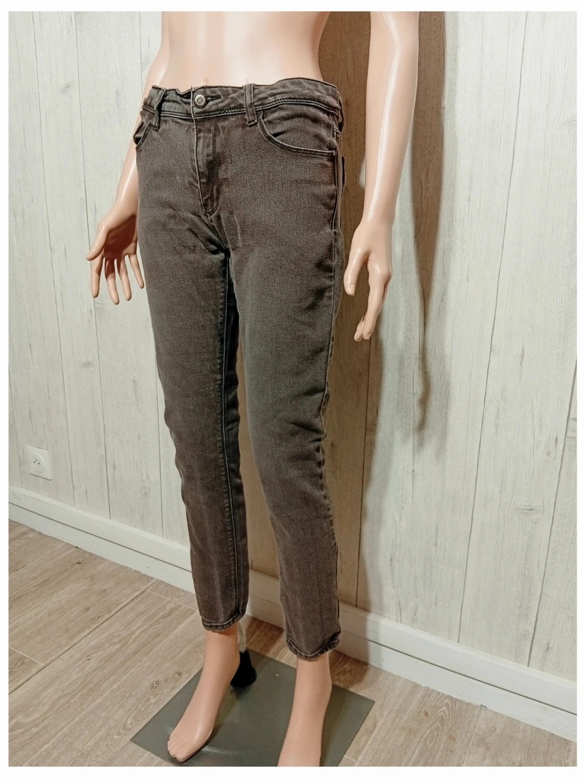 Jeans skinny femme - taille L/40 -dele denim - couleur marron – Dele-Denim – taille L / 40 / 12 5
