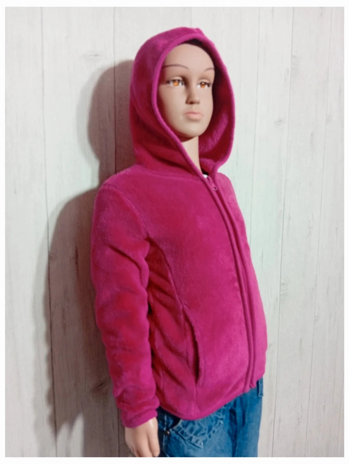Gilet polaire fille - taille 5 ans - tissaia - couleur fushia – Tissaia – taille 5 ans / 110 cm 4