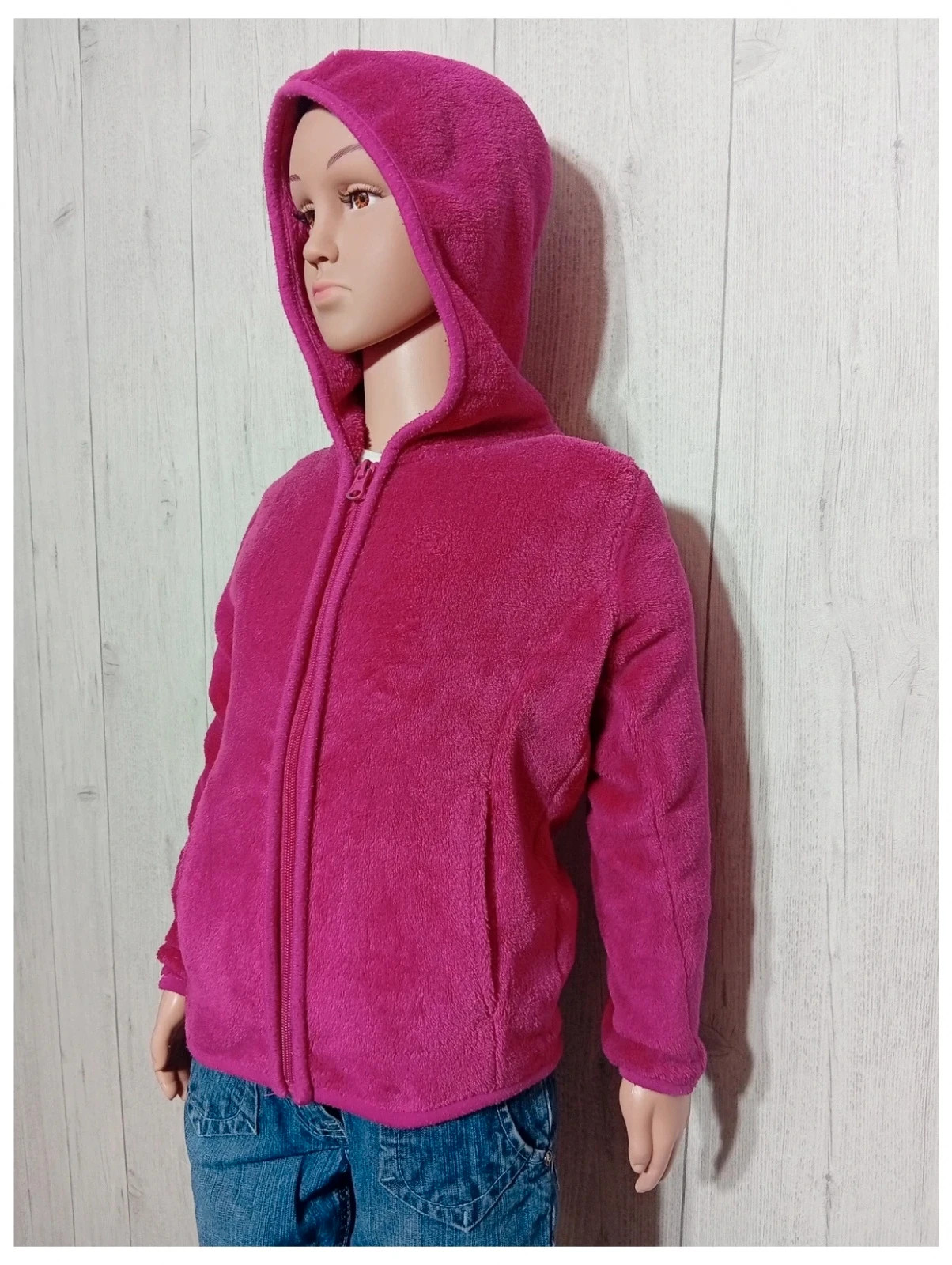 Gilet polaire fille - taille 5 ans - tissaia - couleur fushia – Tissaia – taille 5 ans / 110 cm 5