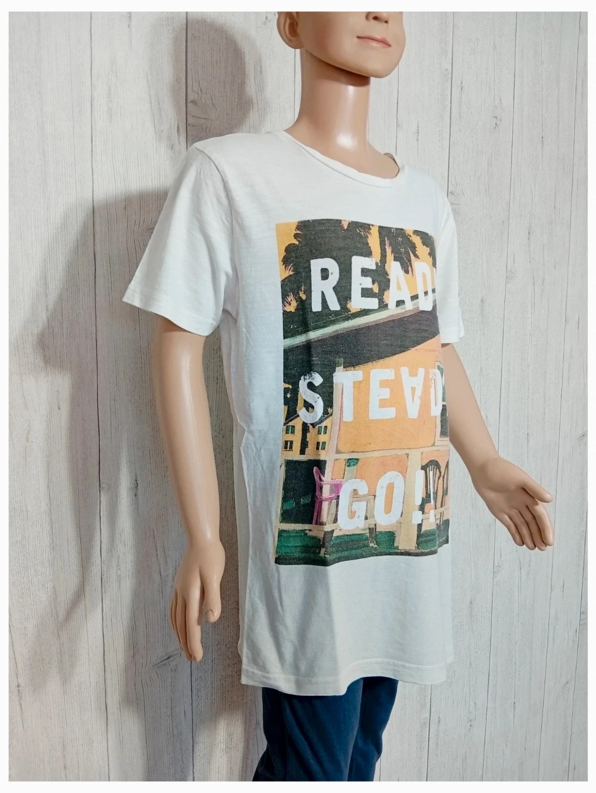 T-shirt imprime manches courtes garcon- taille 11/12 ans (152 cm) - zara boys - couleur blanc – Zara Boys – taille 12 ans / 152 cm 4