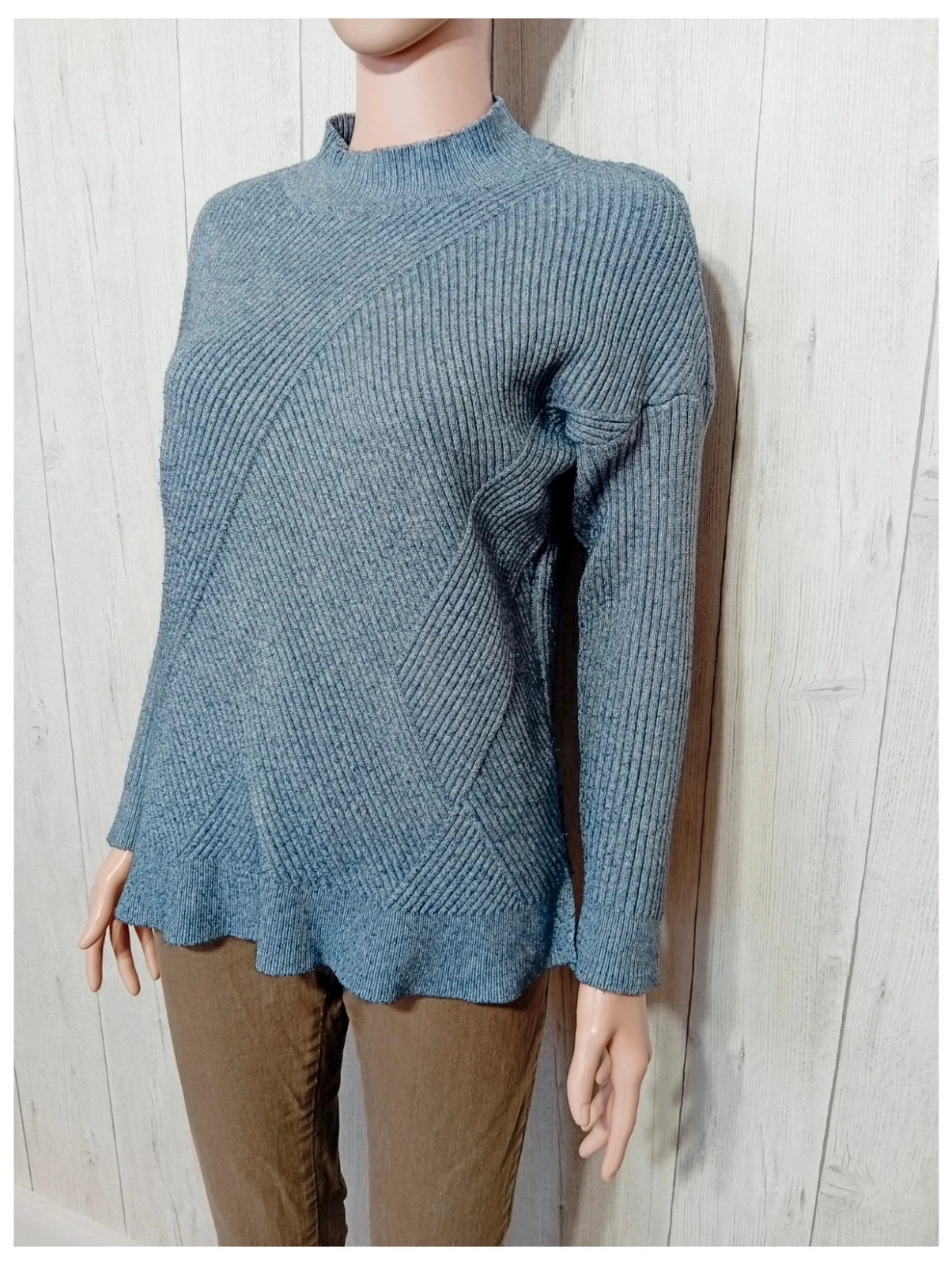 Pull d'hiver femme - taille L/40 - world fashion - couleur gris – World Fashion – taille L / 40 / 12 5