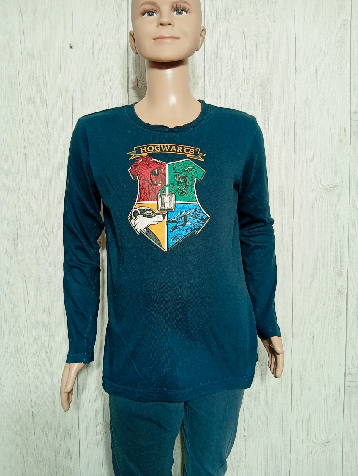 T shirt imprimé manches longues garçon-taille 8/10 ans(134/140cm)-harry potter- couleur marine