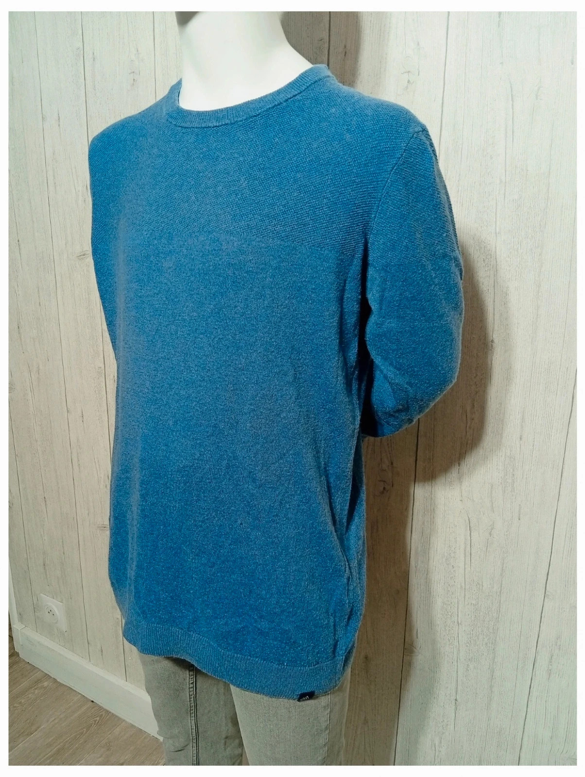 Pull col rond manches longues homme - taille L/40 - tibet - couleur bleu – Tibet – taille L 5