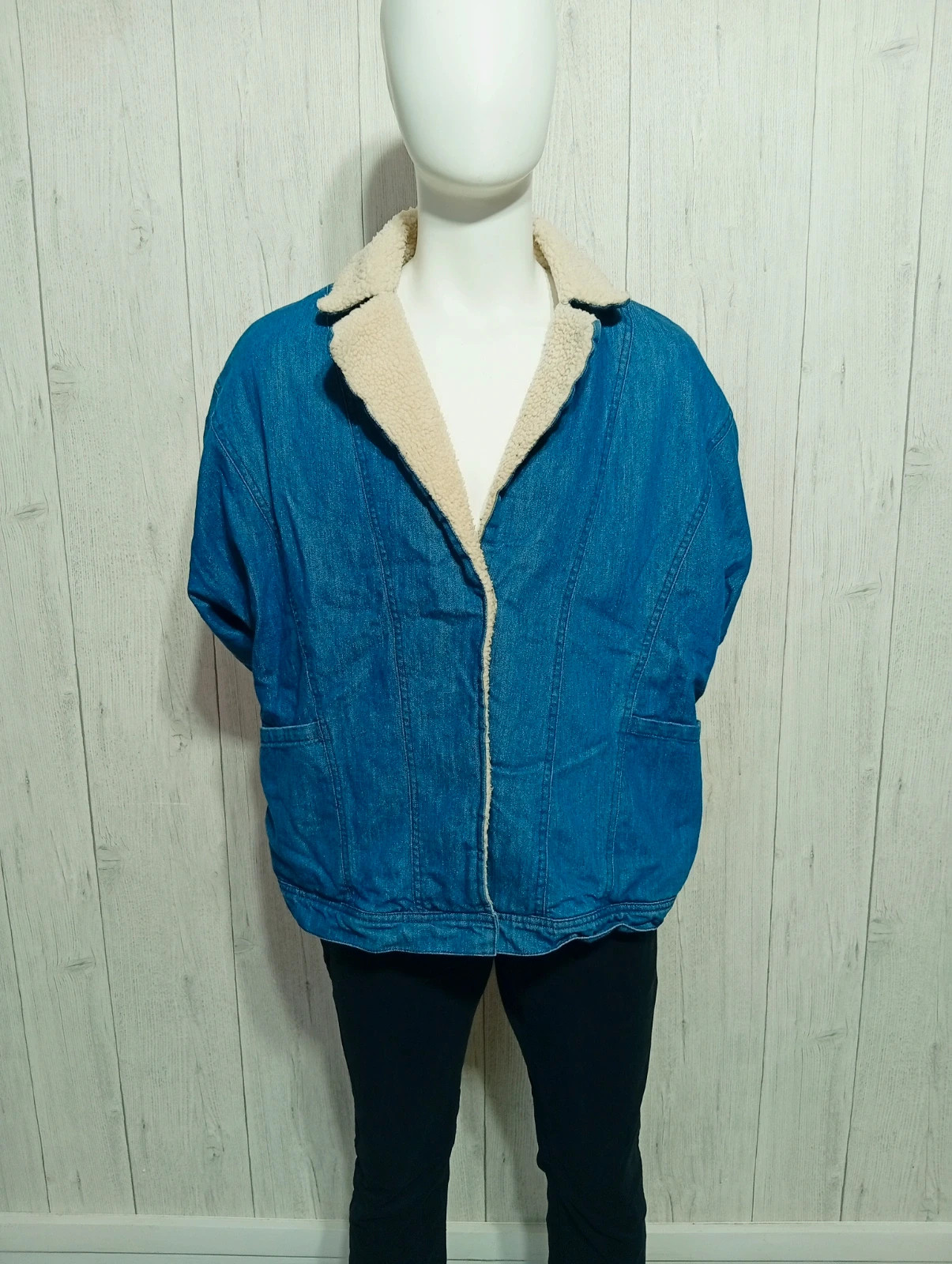 Veste vintage homme - taille XL/42 - la redoute - couleur bleu et creme