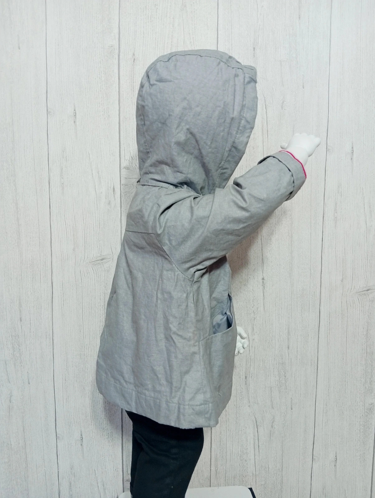 Manteau imperméable a capuche fille - taille 12 mois (74 cm) - obaibi - couleur gris – Obaïbi – taille 9-12 mois / 74 cm 4