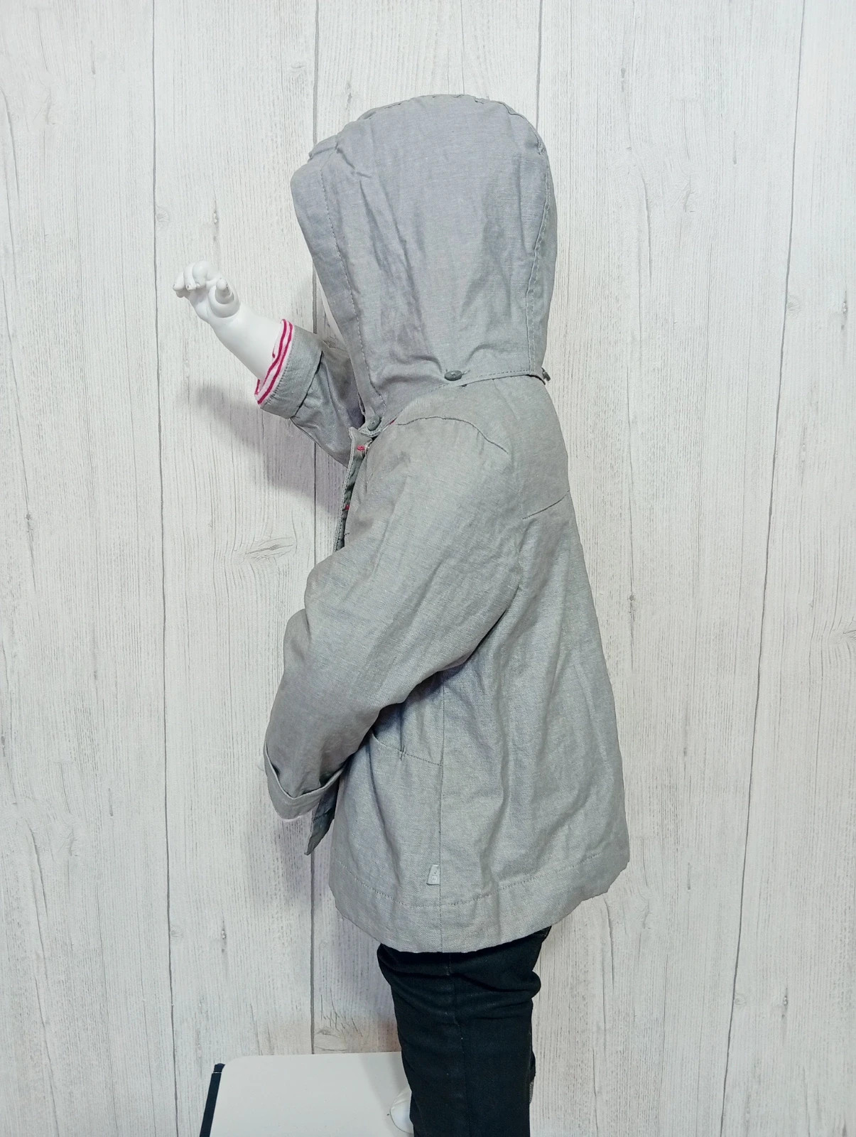 Manteau imperméable a capuche fille - taille 12 mois (74 cm) - obaibi - couleur gris – Obaïbi – taille 9-12 mois / 74 cm 5