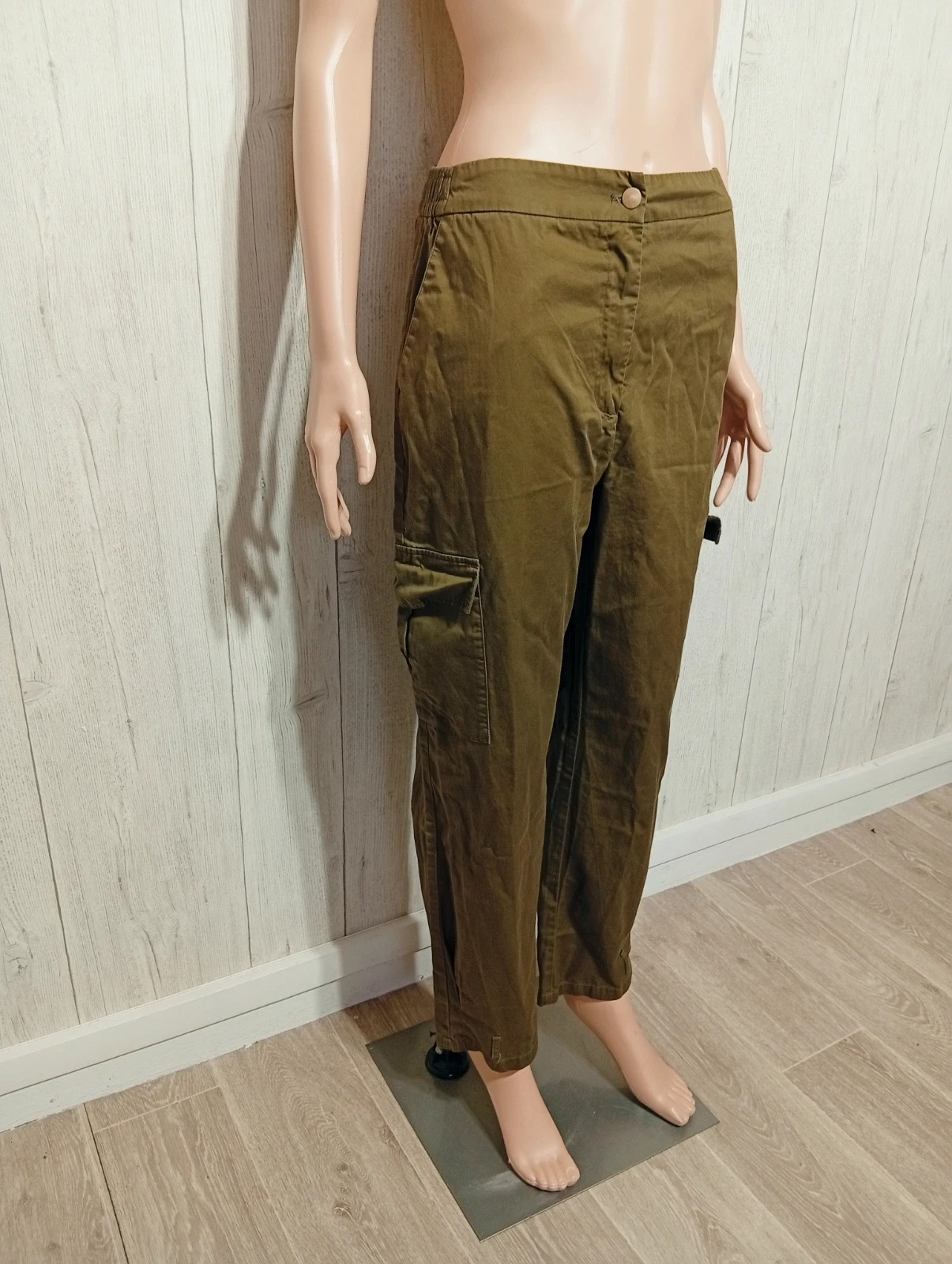 Pantalon cargo coupe droite femme-taille L/40 - pimkie - couleur kaki – Pimkie – taille L / 40 / 12 4