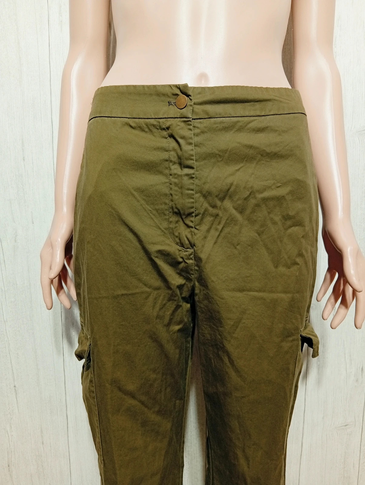 Pantalon cargo coupe droite femme-taille L/40 - pimkie - couleur kaki – Pimkie – taille L / 40 / 12 2
