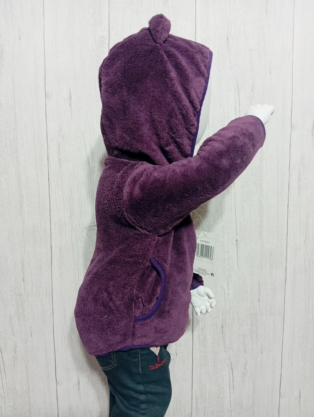 Gilet polaire a capuche fille- taille 12 mois (74 cm) - U petits - couleur violet - neuf – U tout petits – taille 9-12 mois / 74 cm 4