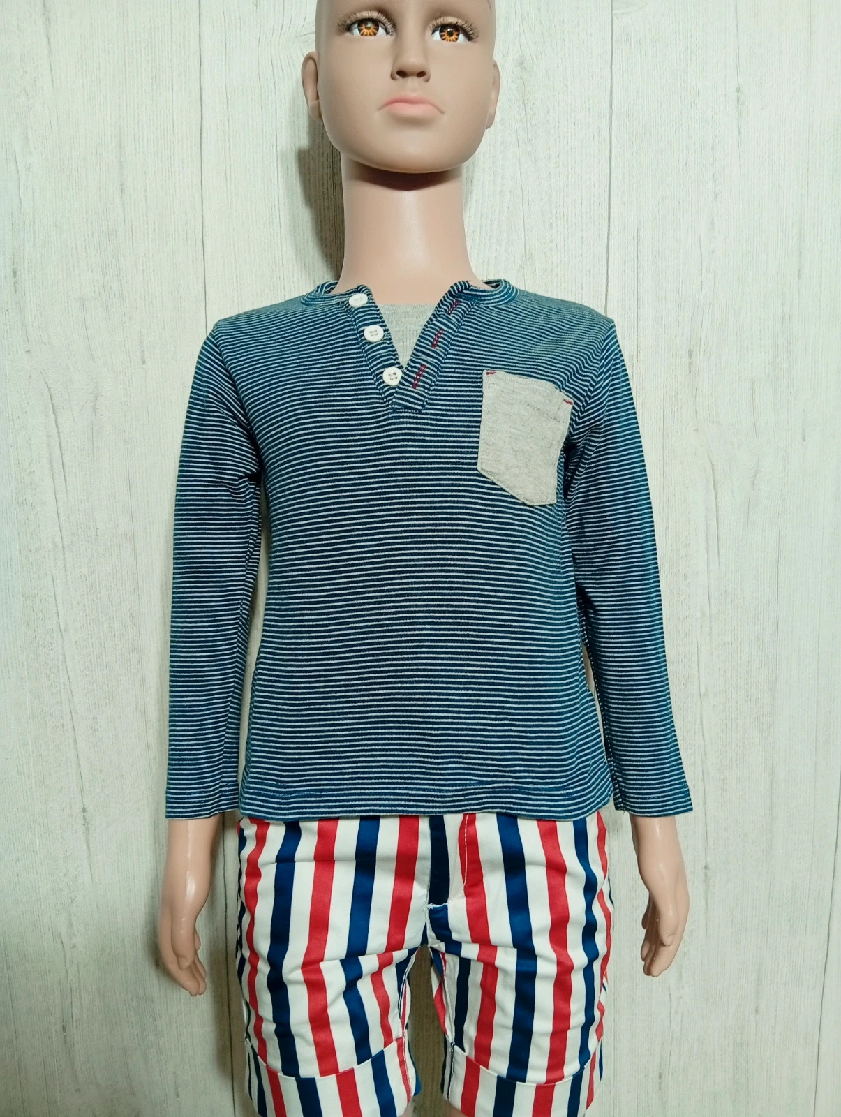 T shirt manche longue garçon - taille 3 ans - influx - couleur marine gris