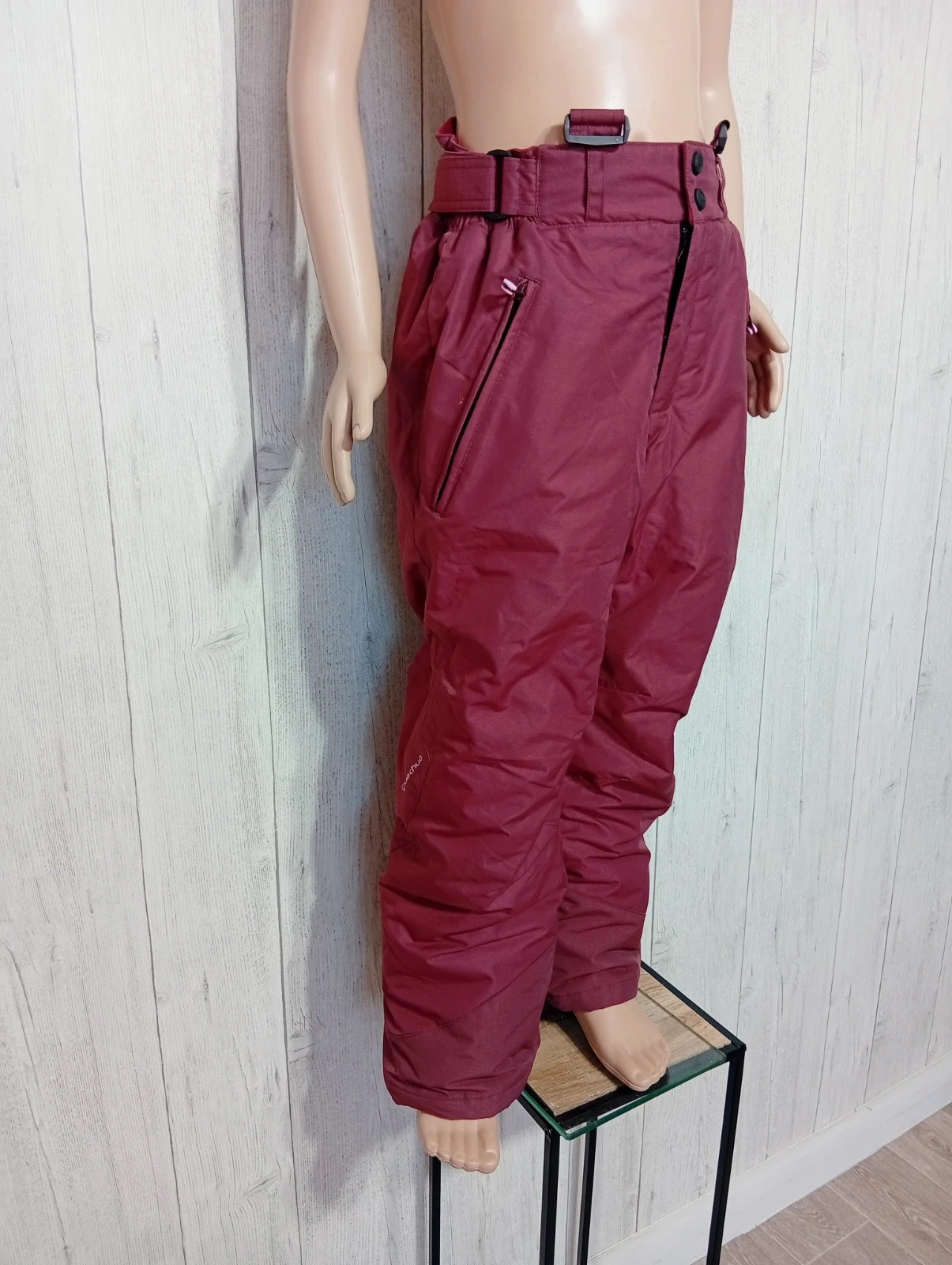 Pantalon de ski - taille 10 ans (134/145) - Quechua- couleur bordeaux – Quechua – taille 10 ans / 140 cm 4