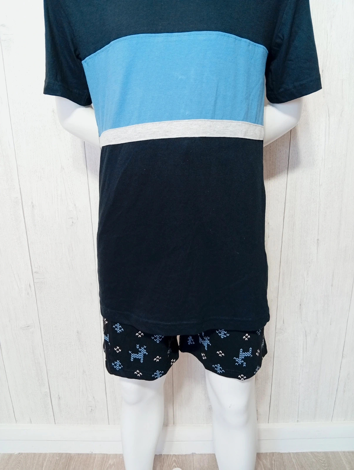 Ensemble de pyjama 2 pieces homme- taille M/38 - blanche porte - couleur noir gris bleu – Blancheporte – taille M 3