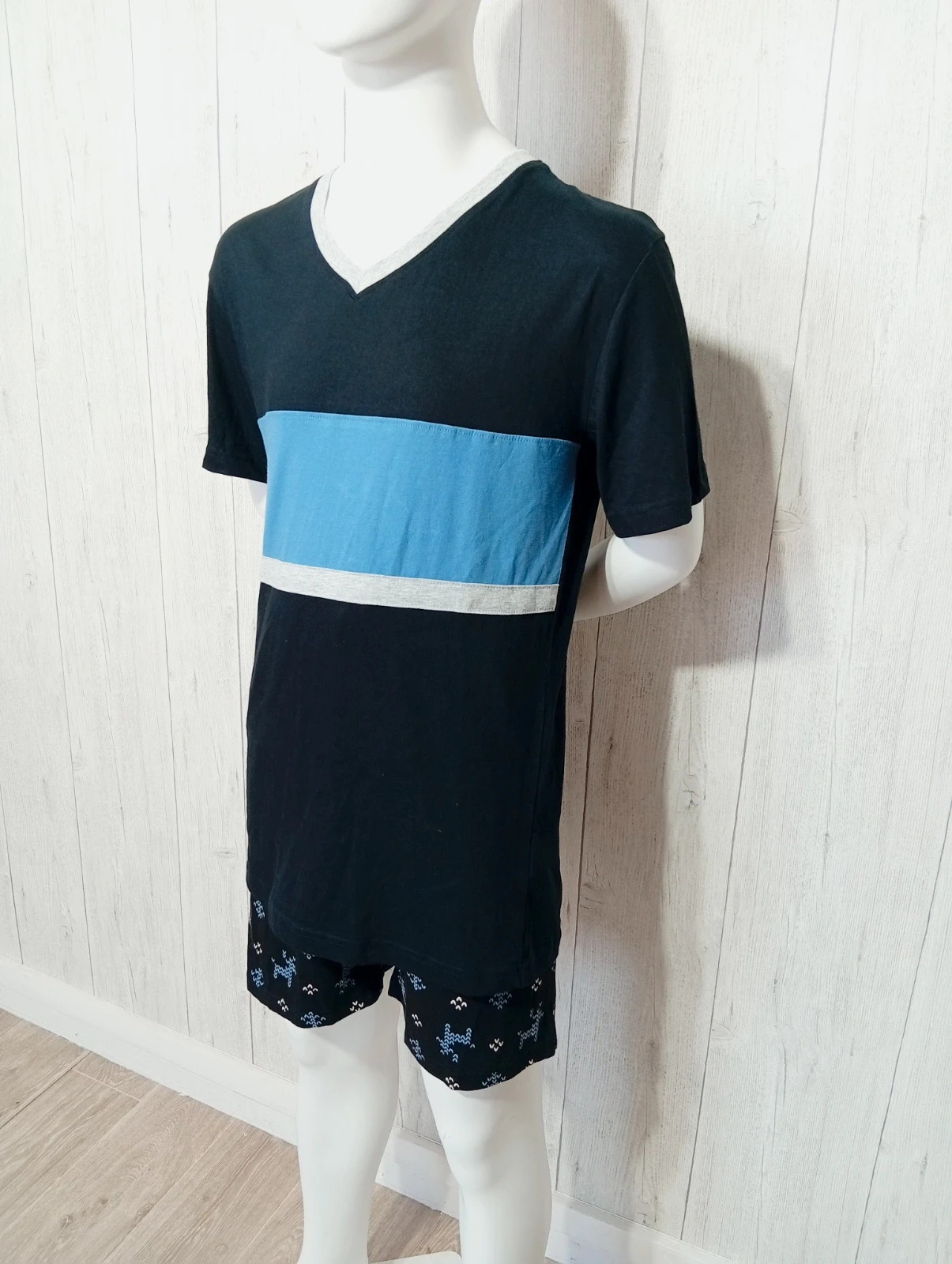 Ensemble de pyjama 2 pieces homme- taille M/38 - blanche porte - couleur noir gris bleu – Blancheporte – taille M 5