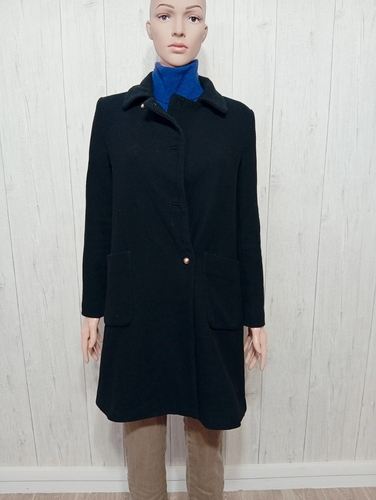 Manteau long femme- Taille XS/34 - MNG - couleur noir